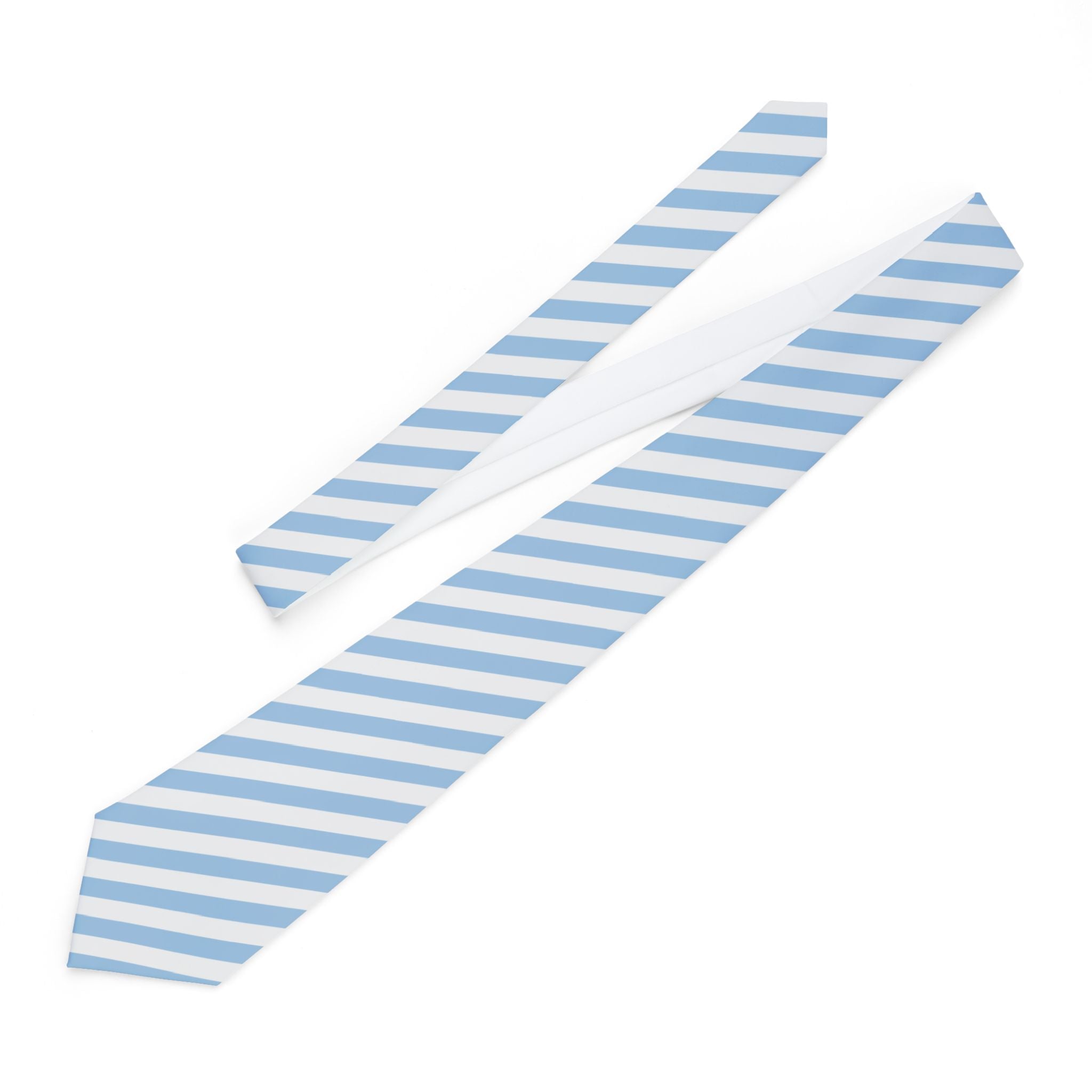 Chablis Talisman Tie - Sky White Summer Stripe