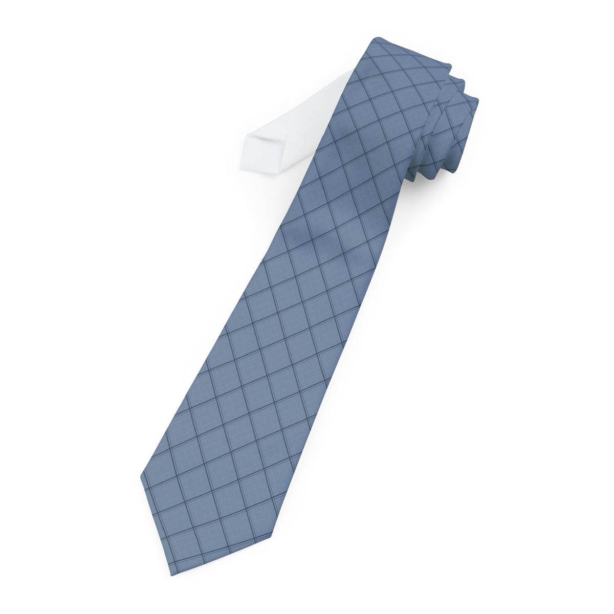Capece Satin Edition - Grey Blue Heather Plaid Tie