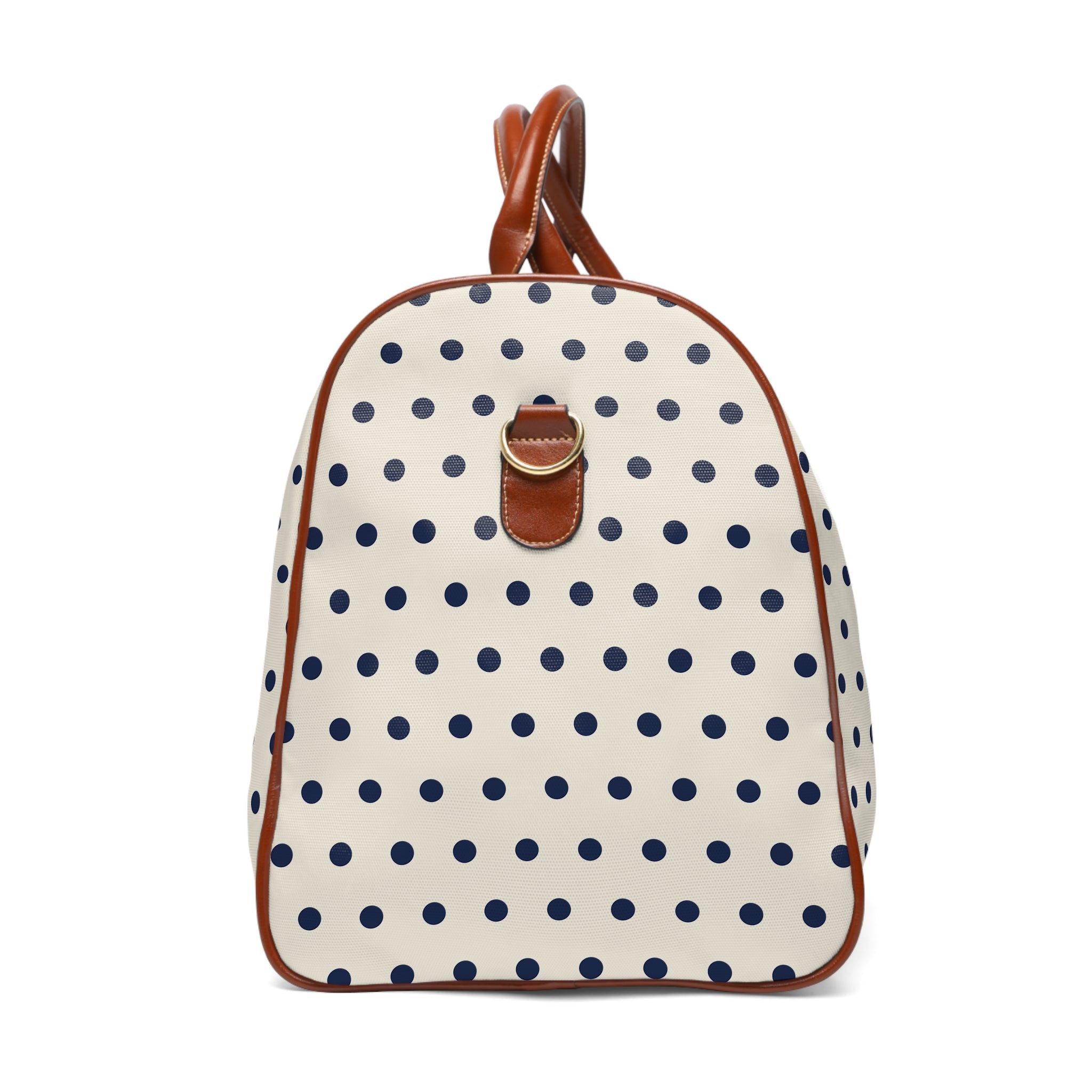 Etretat - Cream Navy Polka Dot Travel Bag
