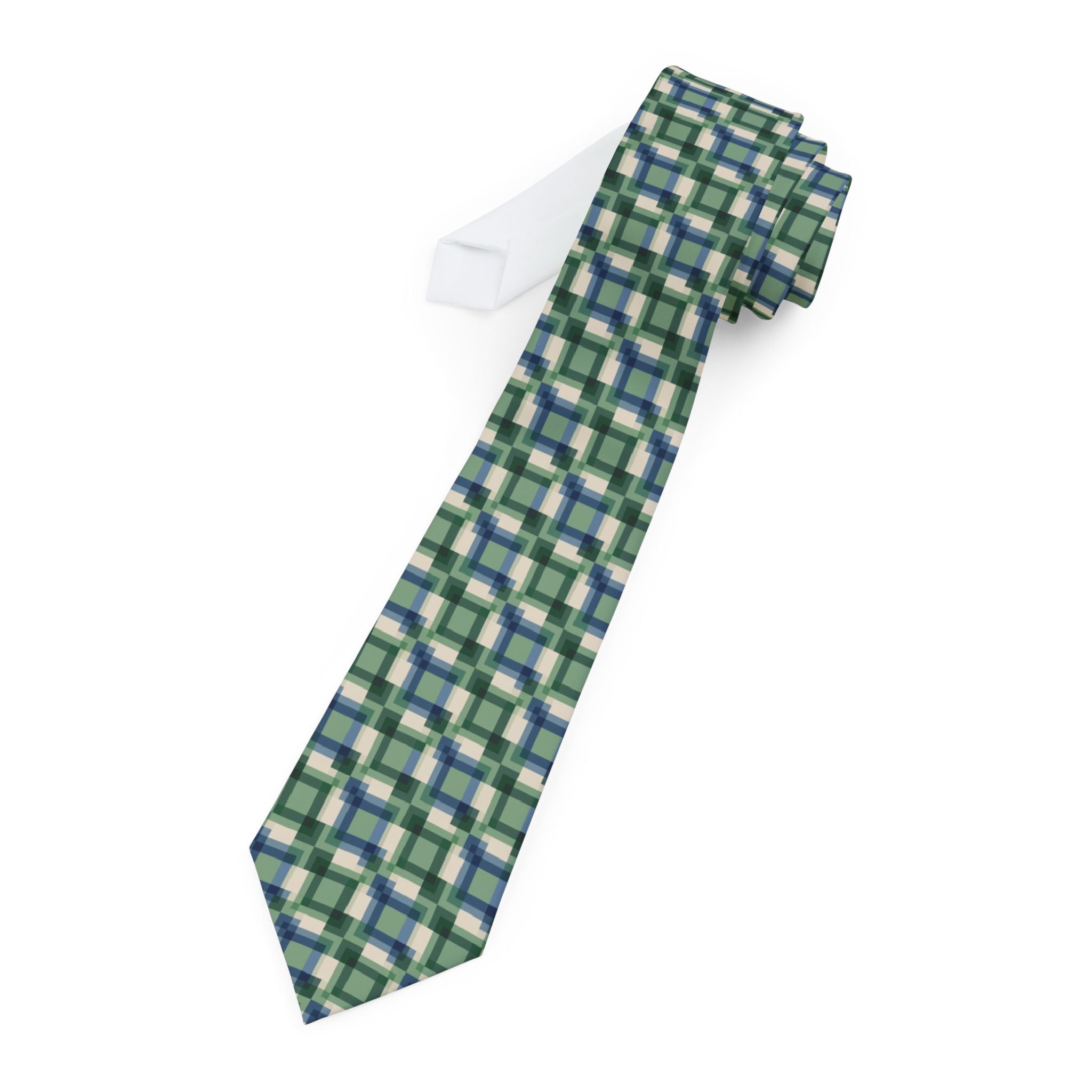 Issigeac Talisman Tie - Sage Blue Check