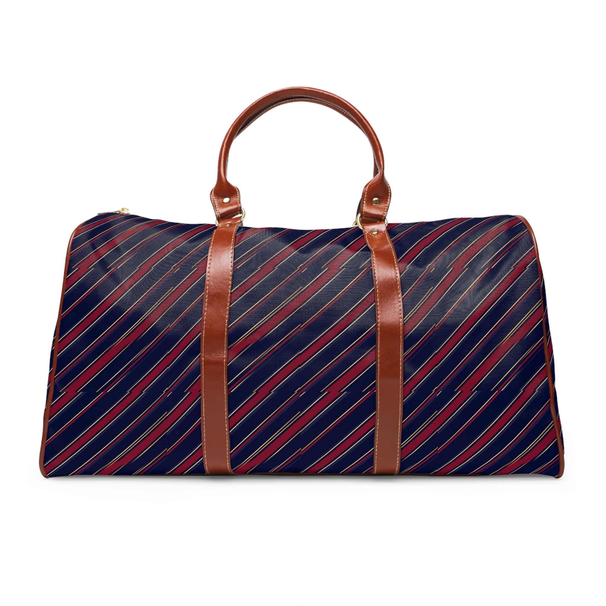 Cormeilles - Navy Burgundy Club Stripe Travel Bag
