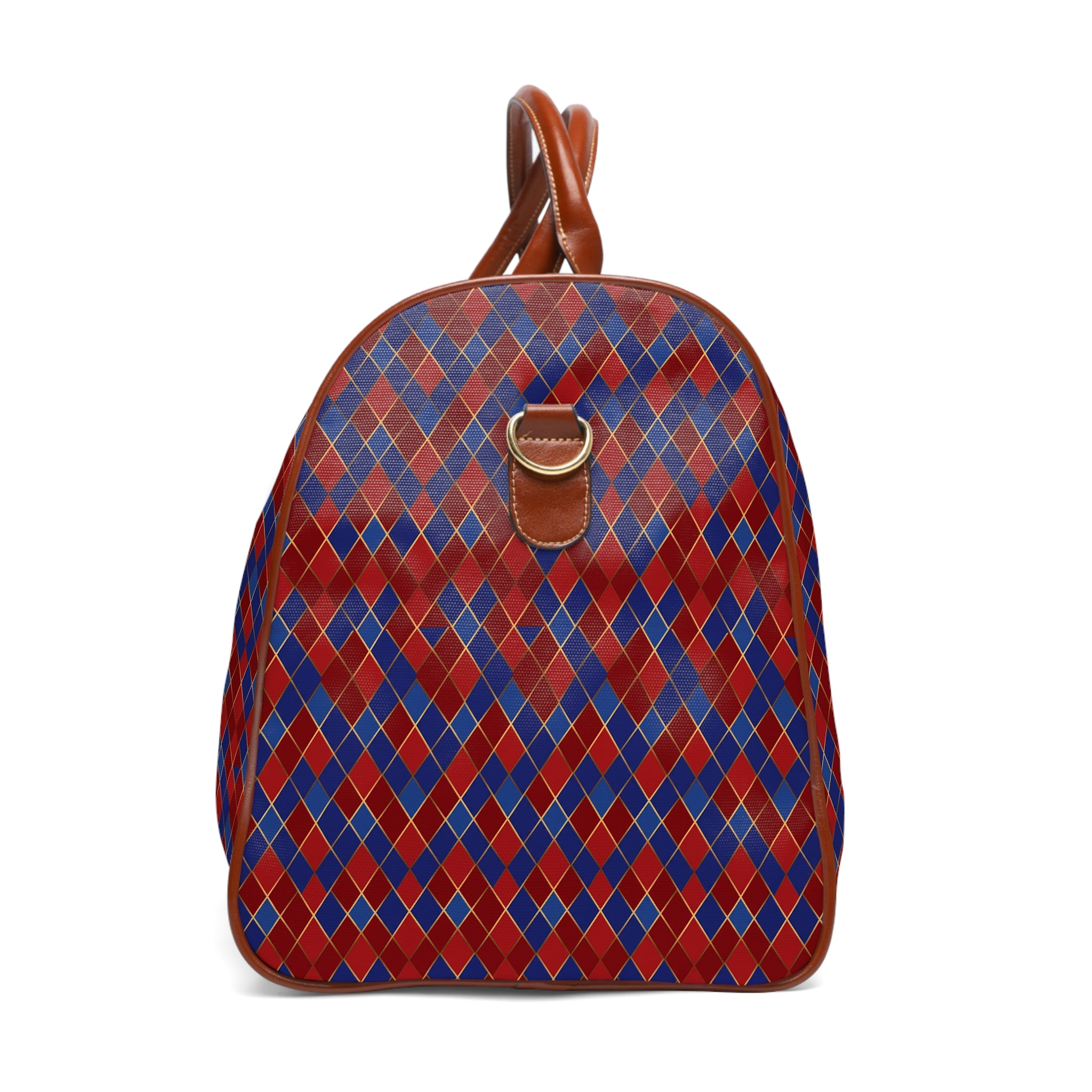 Nyons - Red Blue Diamond Grid Travel Bag