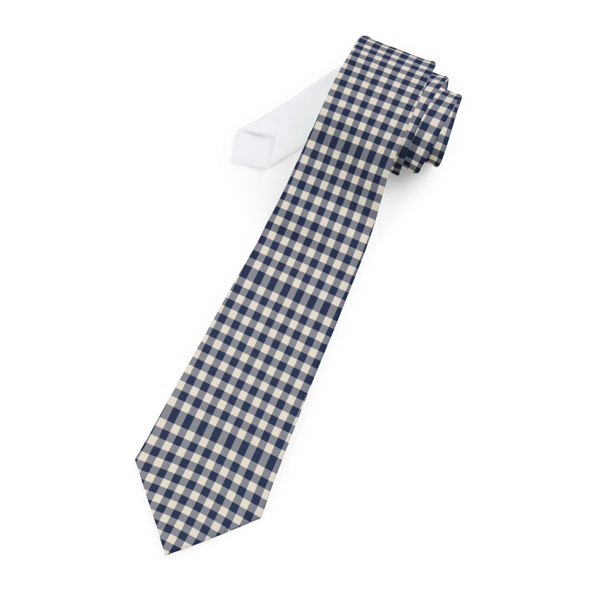 Ilonse Talisman Tie - Cream Navy Gingham