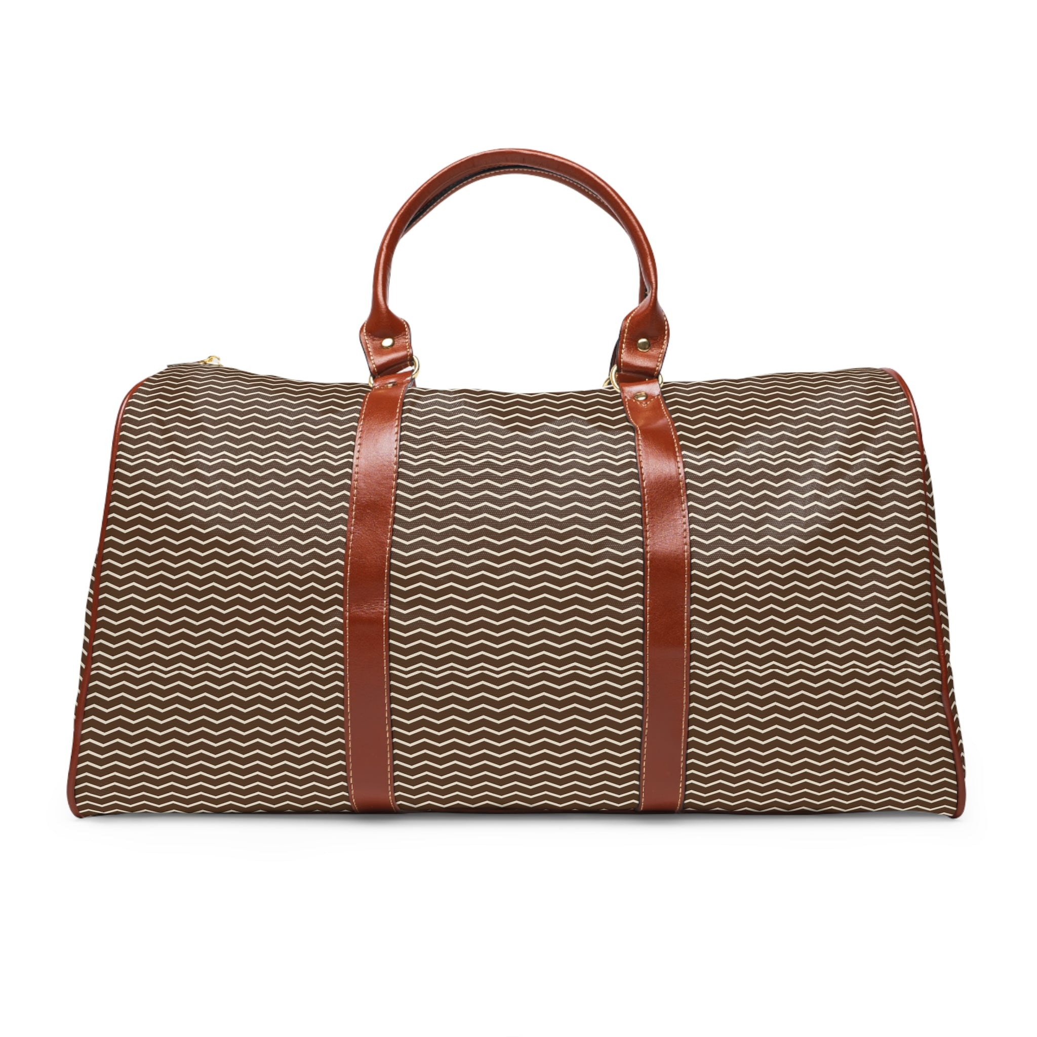Beuil - Brown Cream Chevron Travel Bag