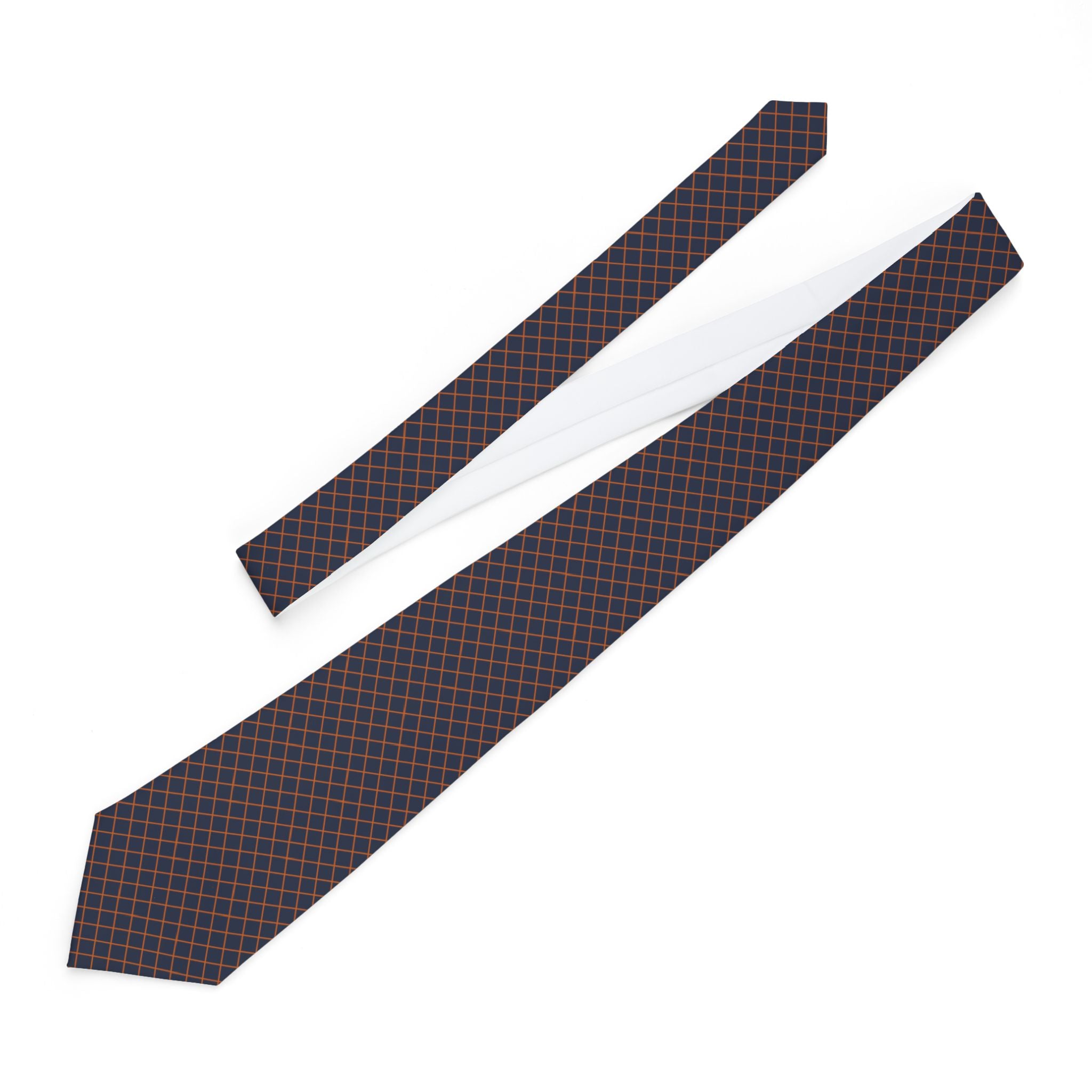 Arolo Talisman Tie - Navy Orange Herringbone
