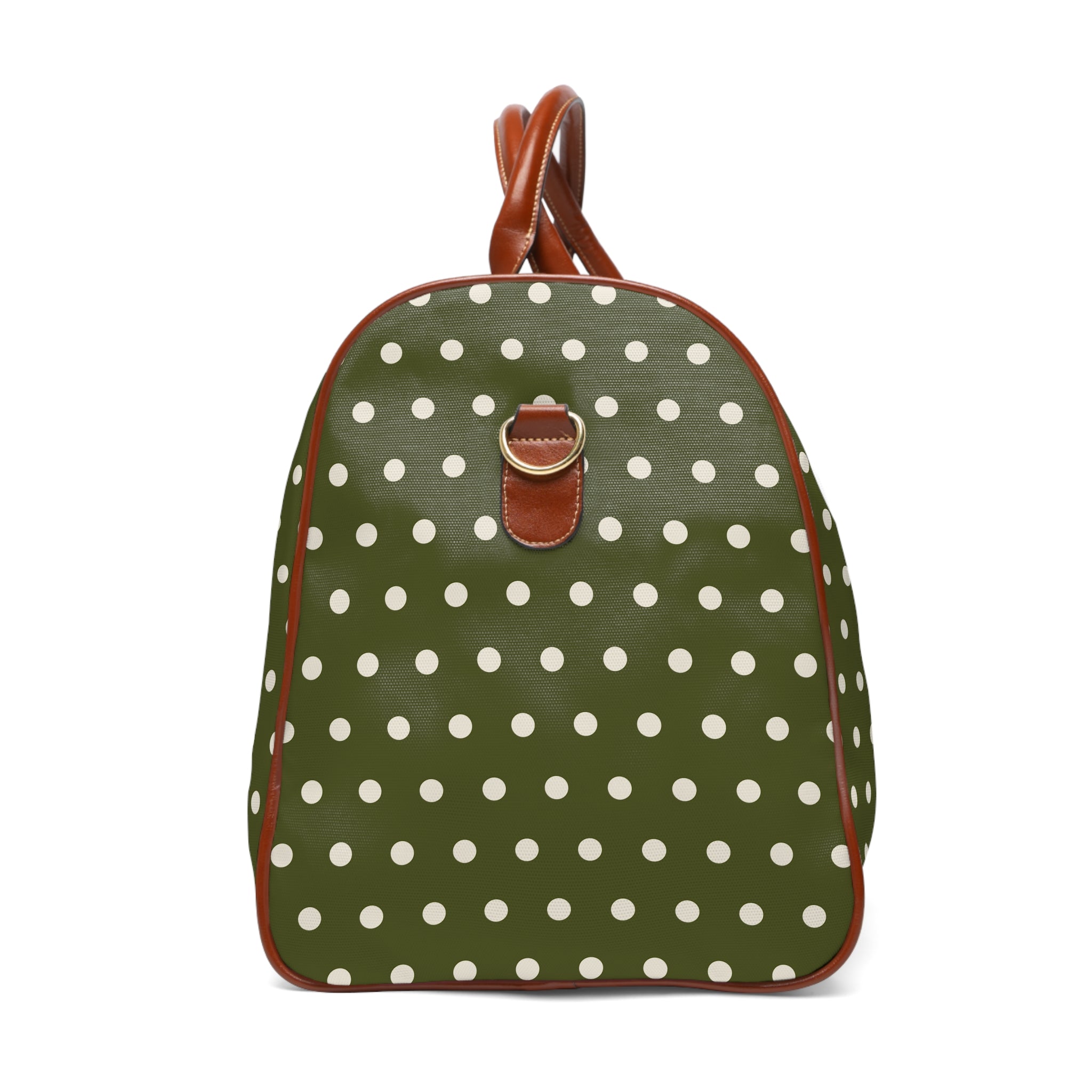 Gubbio - Olive Cream Polka Dot Travel Bag