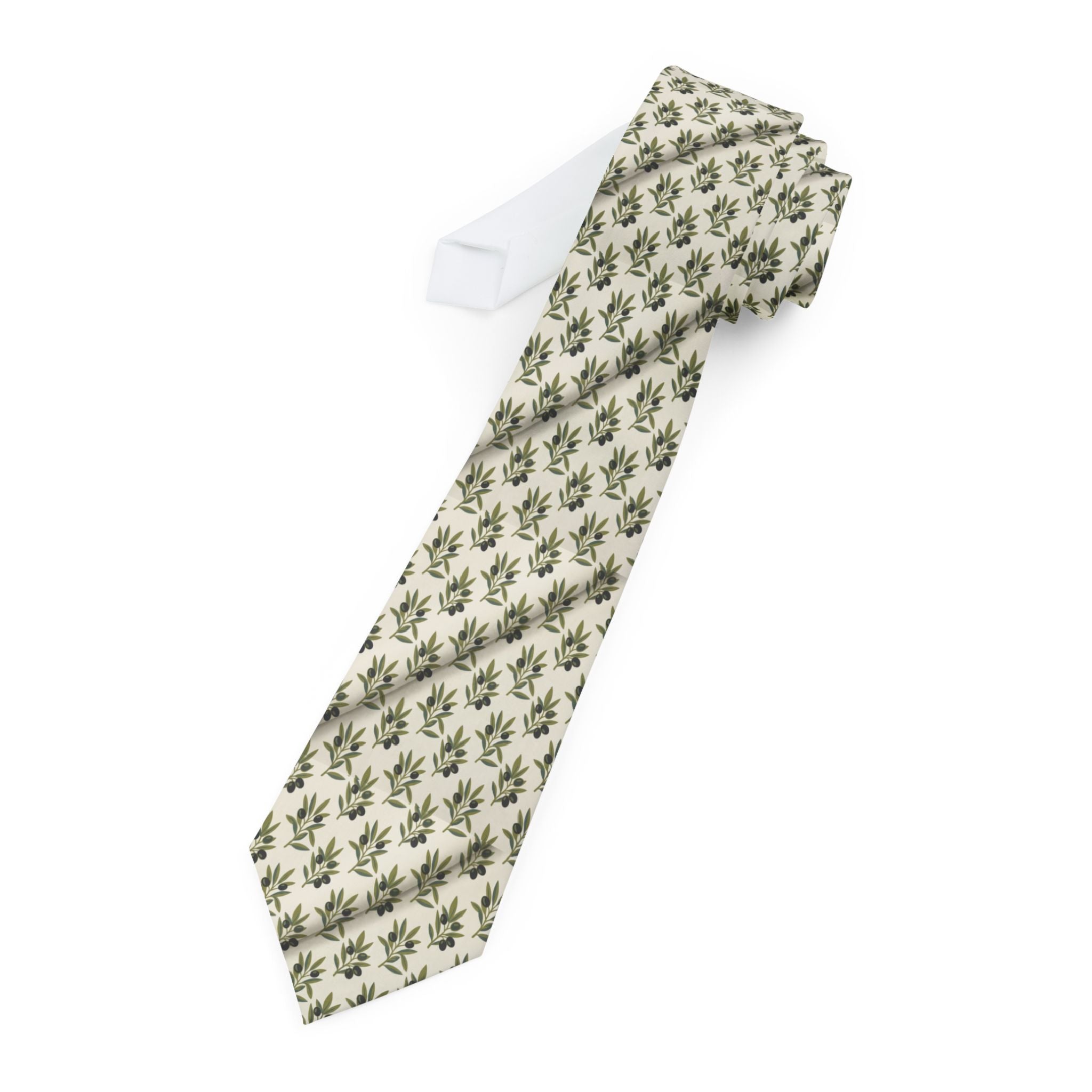 Bregano Talisman Tie - Olive Branch Cream