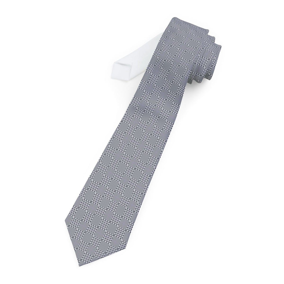 Frauenfeld Talisman Tie - Gray Lilac Glen Check