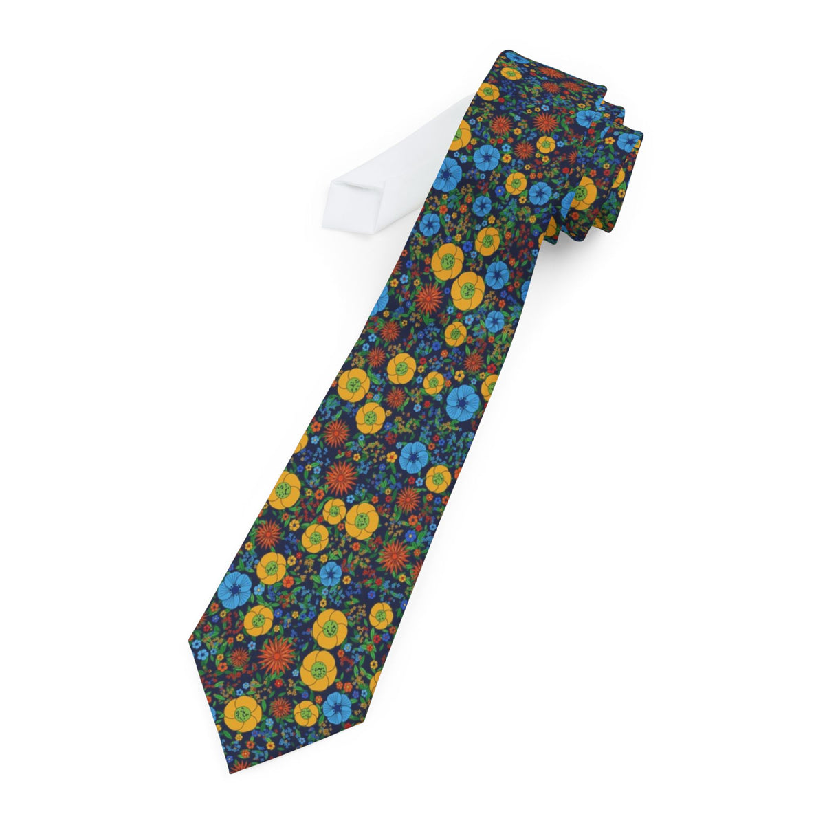 Schimmelmann Satin Edition - Navy & Multicolor Blooming Garden Tie