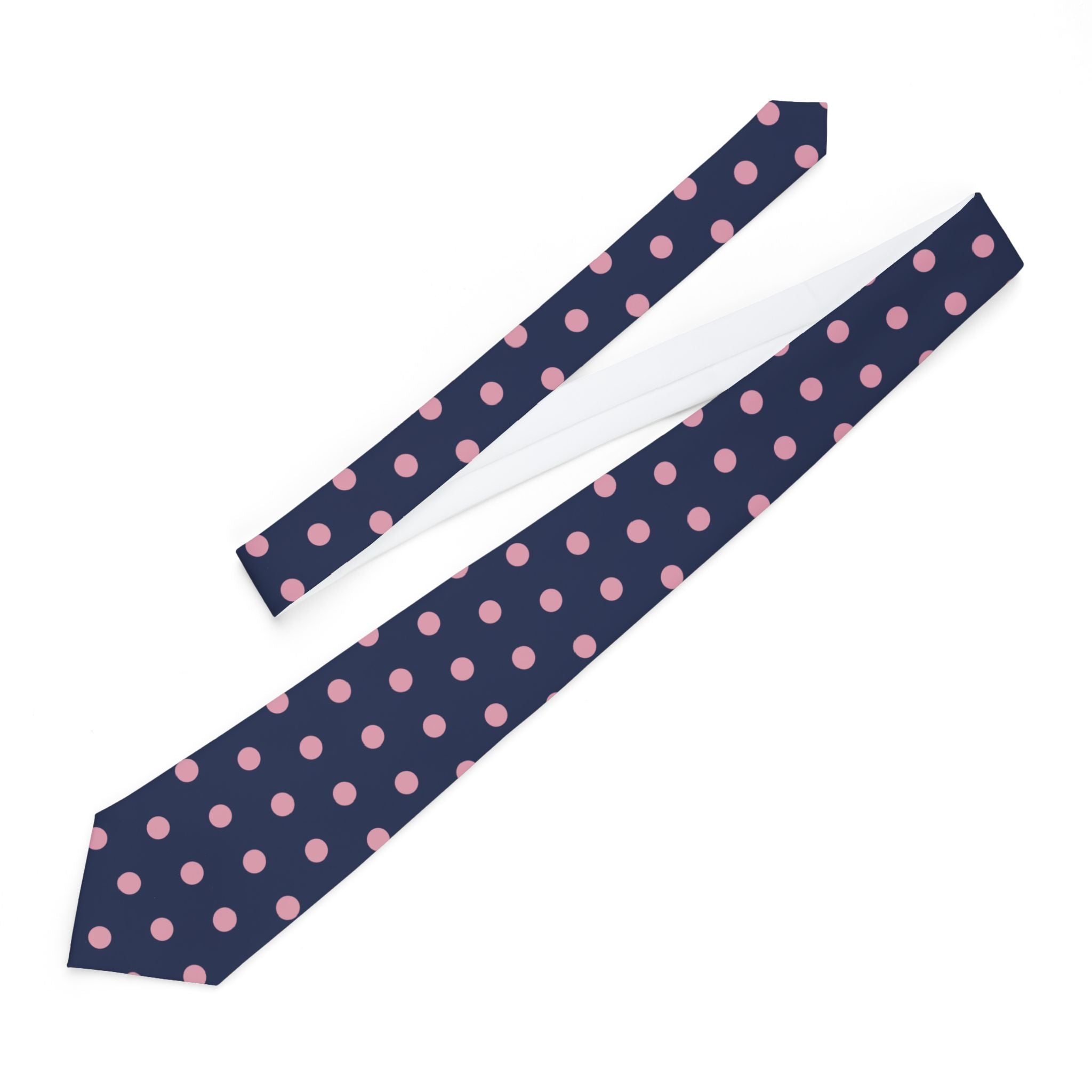 Aubrac Talisman Tie - Navy Pink Bold Dot