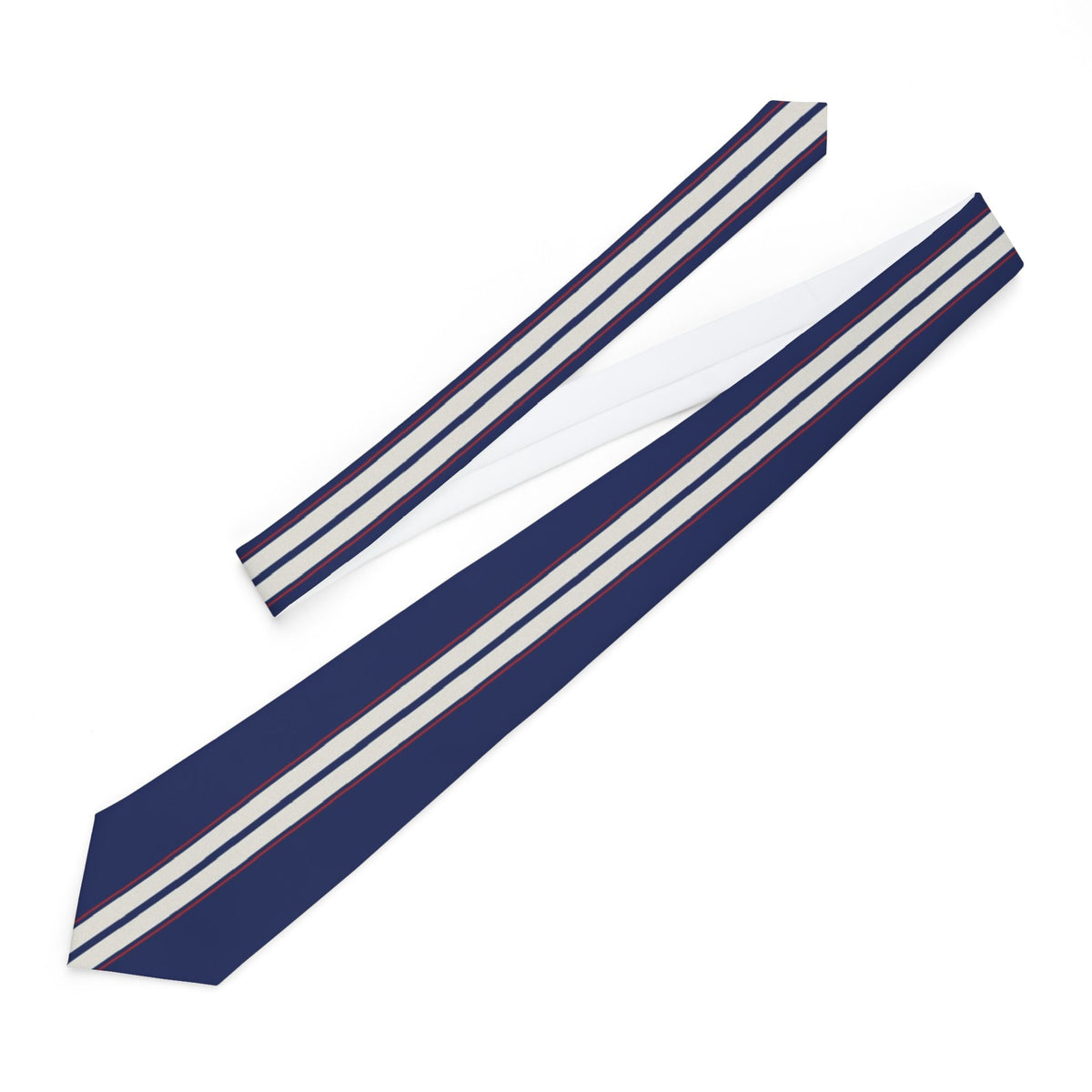 Gripenstedt Satin Edition - Navy & White Rally Stripe Tie