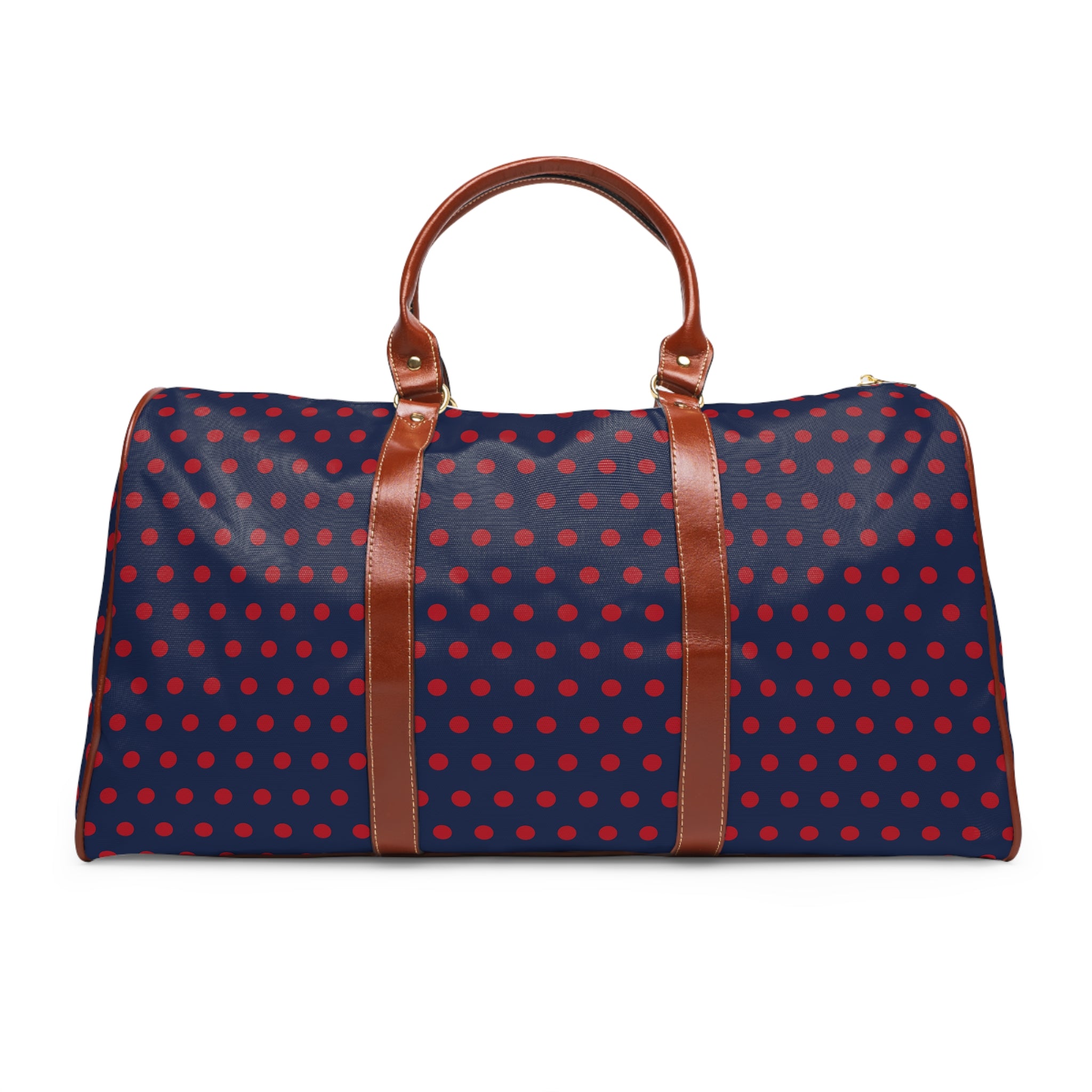 Dinard - Navy Red Polka Dot Travel Bag