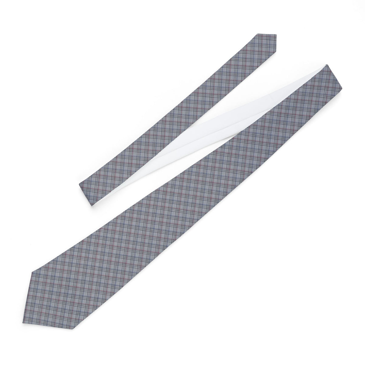 Litta Satin Edition - Grey & Navy Glen Check Tie – view 2