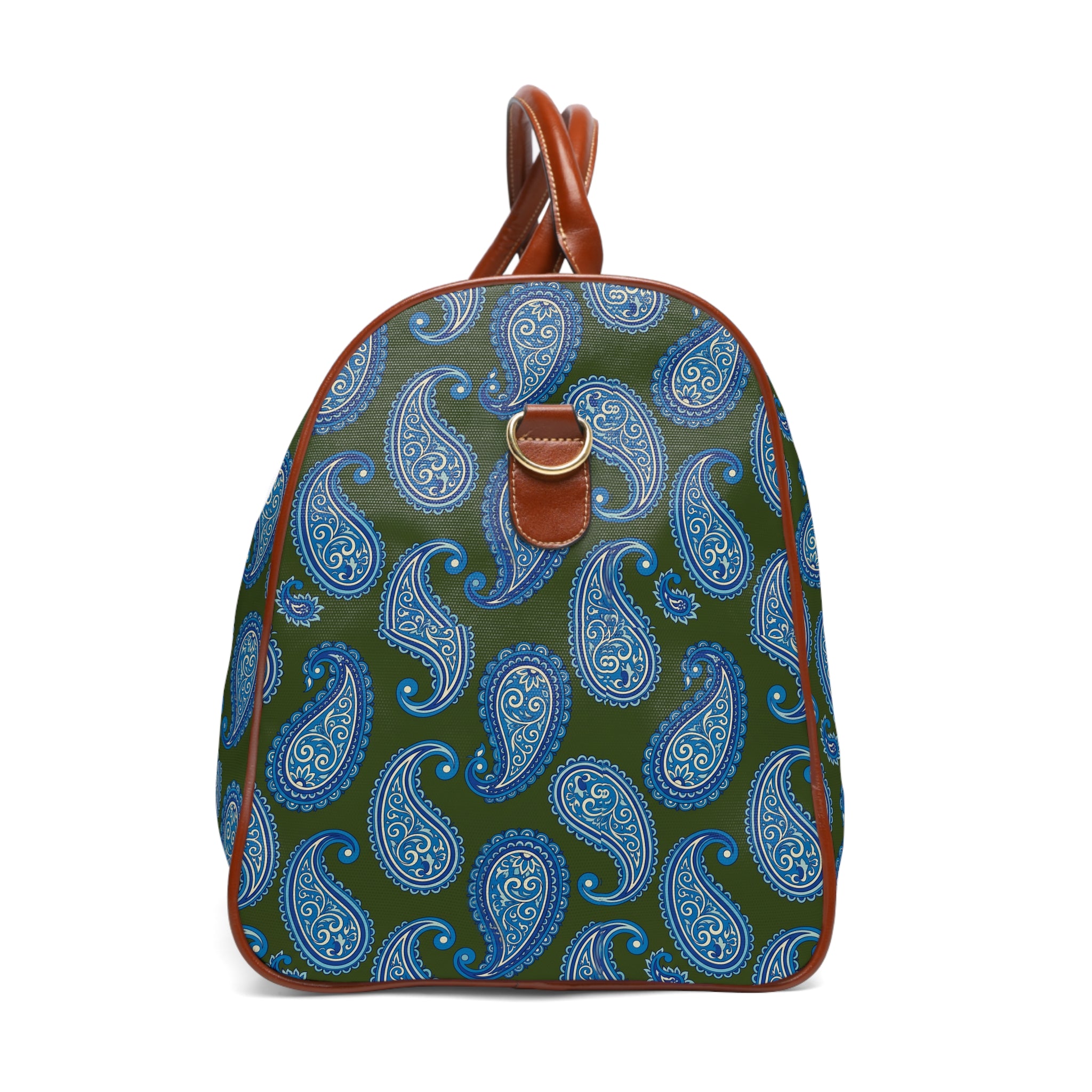 Sorano - Blue Paisley on Olive Travel Bag