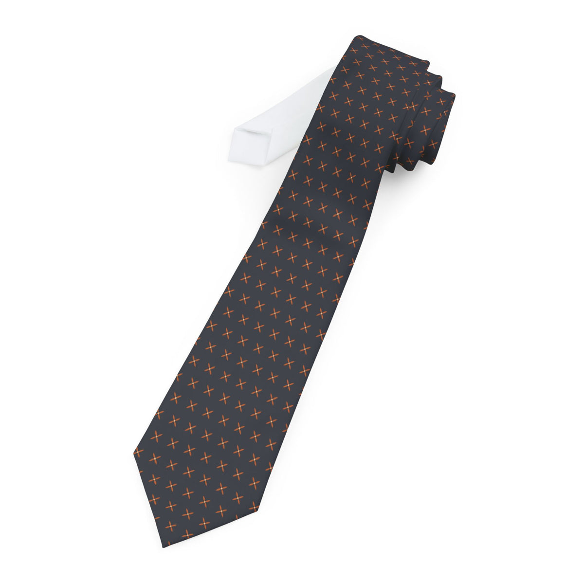 Wildhaus Talisman Tie - Charcoal Rust Pinwheel Foulard