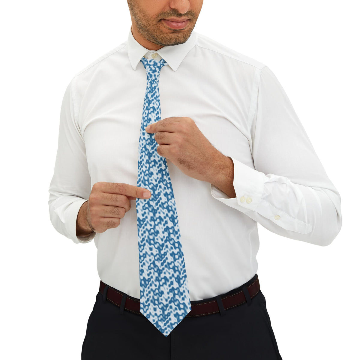 Vergeletto Talisman Tie - Glacier Ice Crackle
