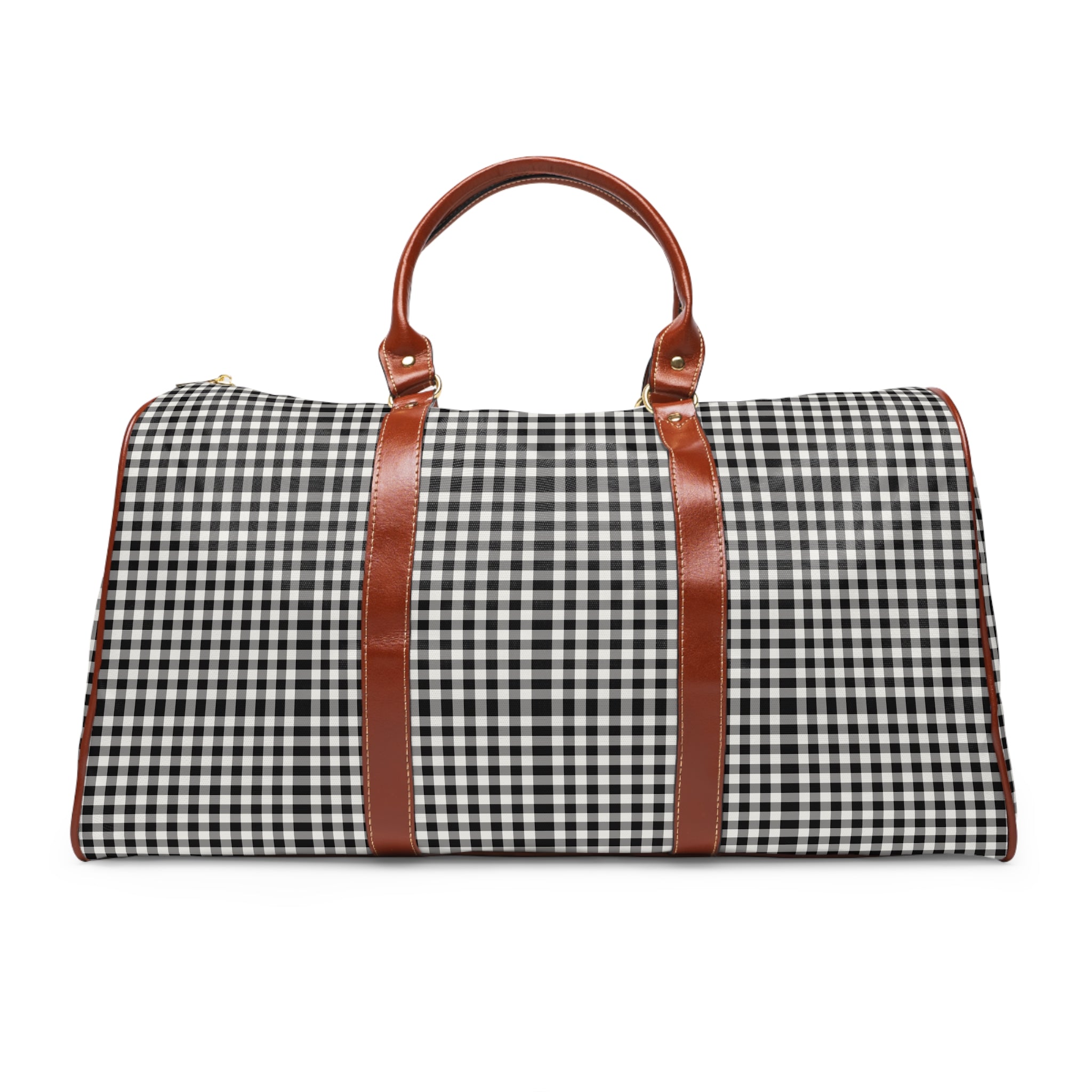 Roubion - Black White Gingham Travel Bag