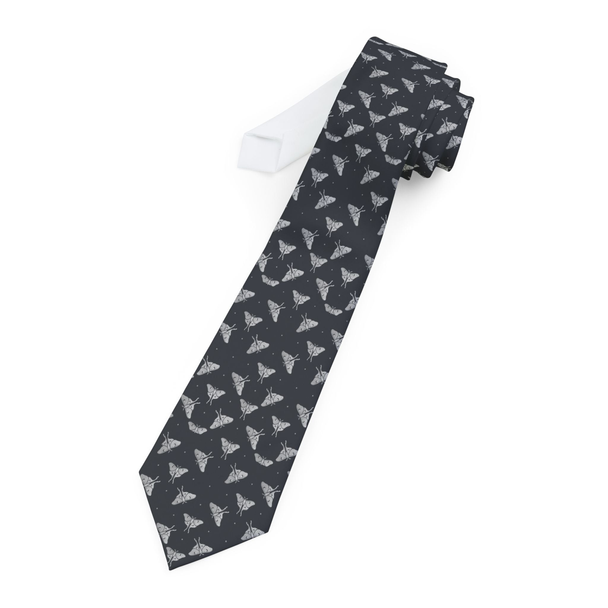 Simiane Talisman Tie - Silver Moth Night