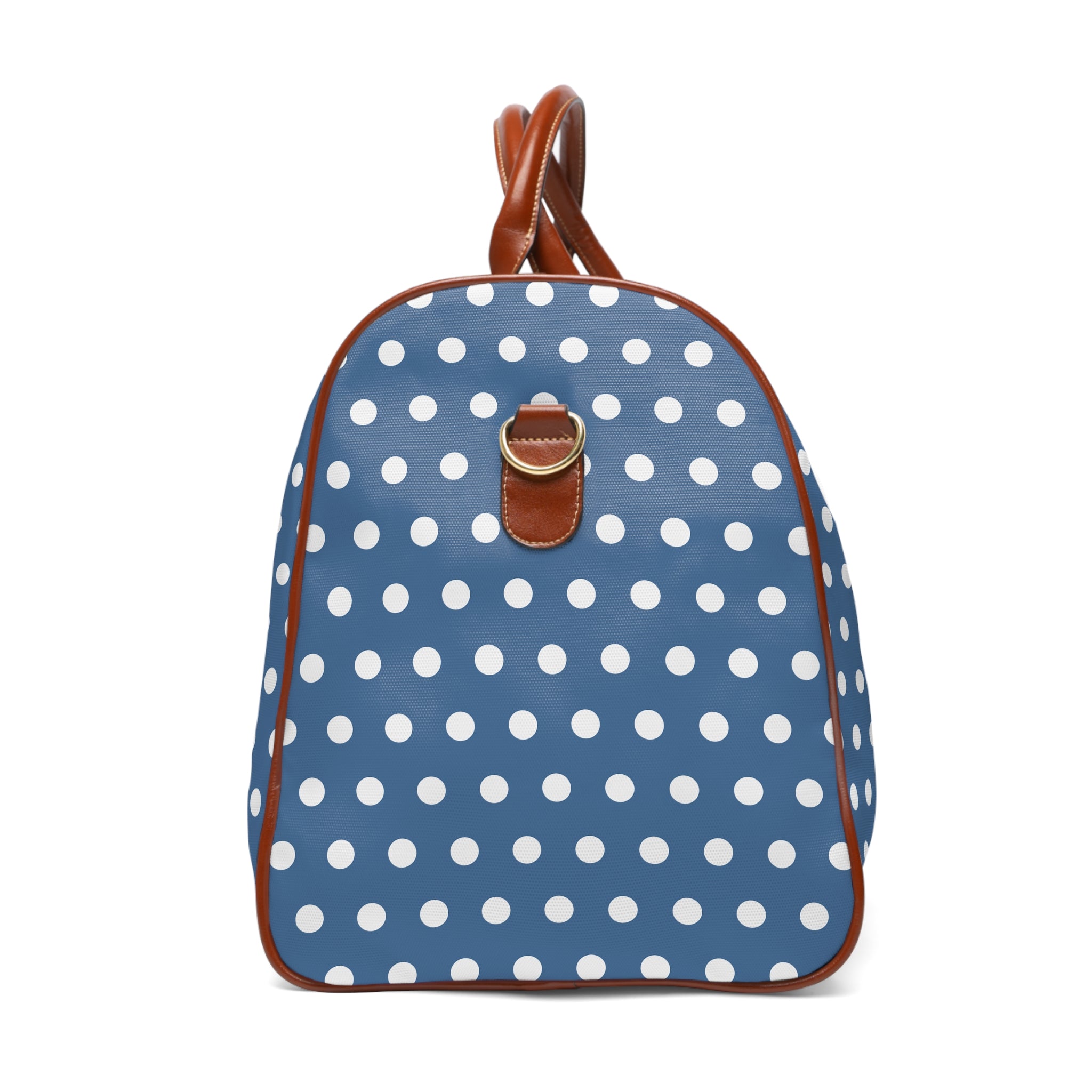 Honfleur - Steel Blue White Polka Dot Travel Bag