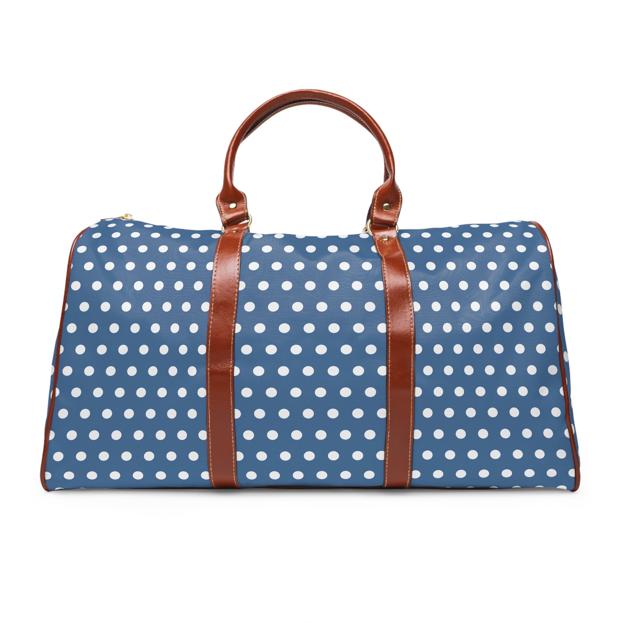 Honfleur - Steel Blue White Polka Dot Travel Bag