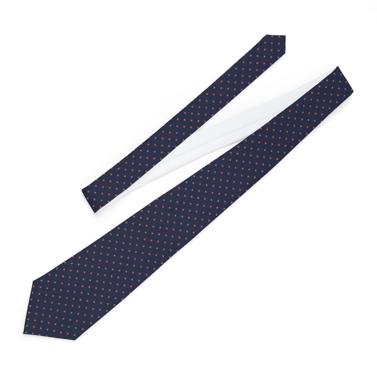 Palagnedra Talisman Tie - Navy Coral Starburst Foulard