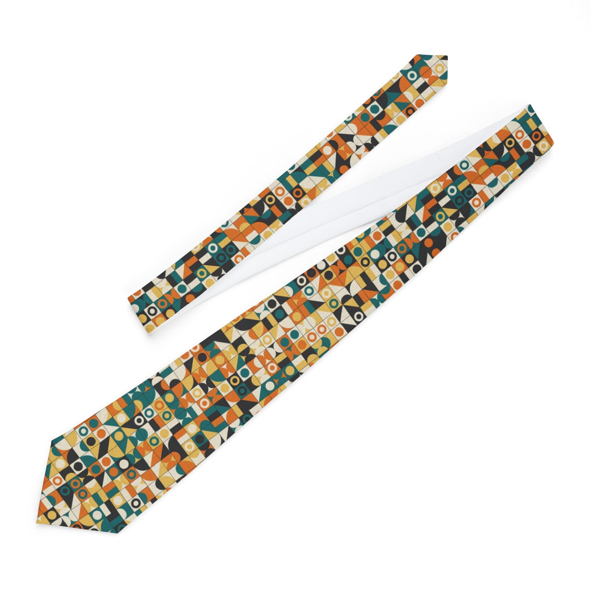 Dyre Satin Edition - Teal & Orange Bauhaus Tie – view 2