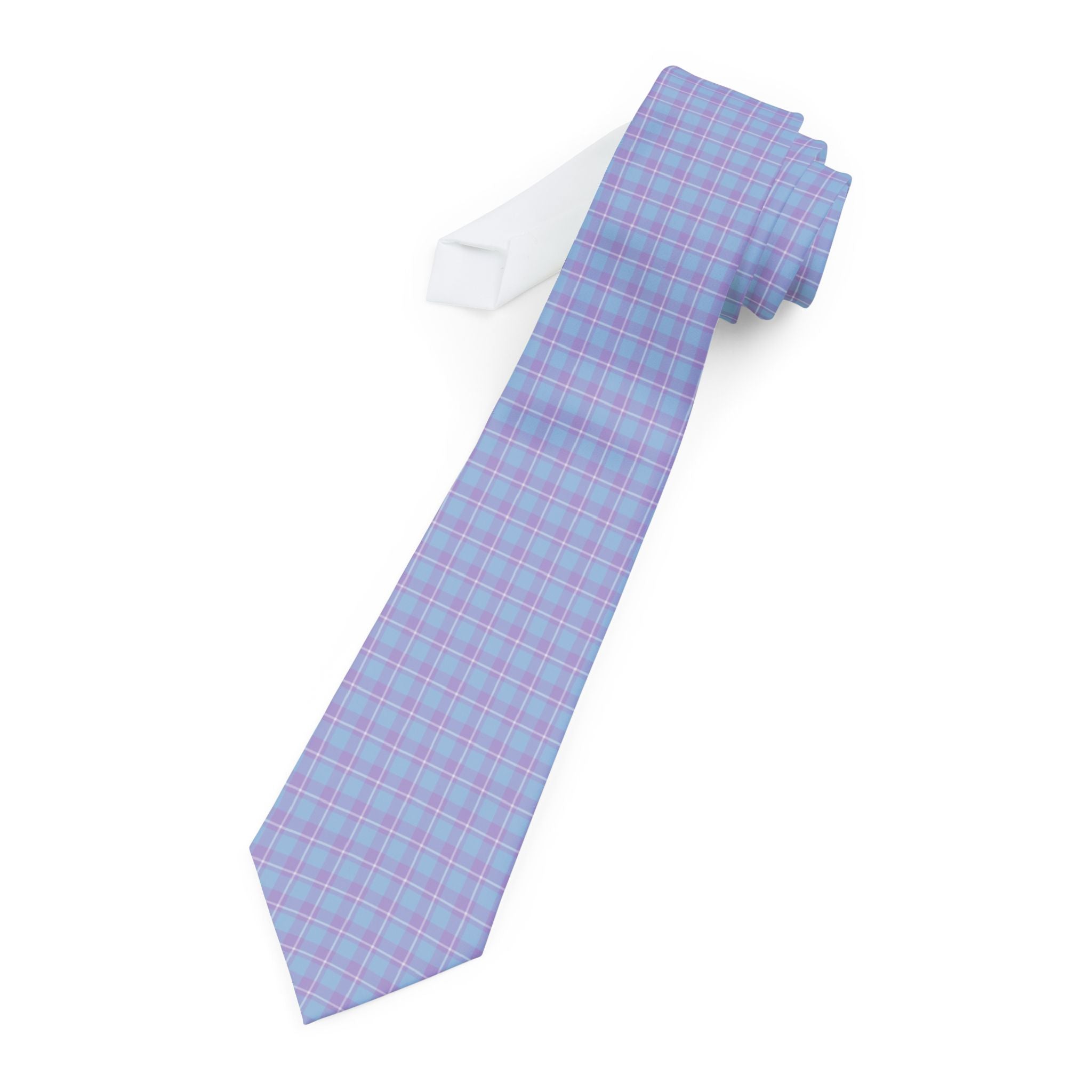 Maloja Talisman Tie - Spring Sky Lavender Plaid