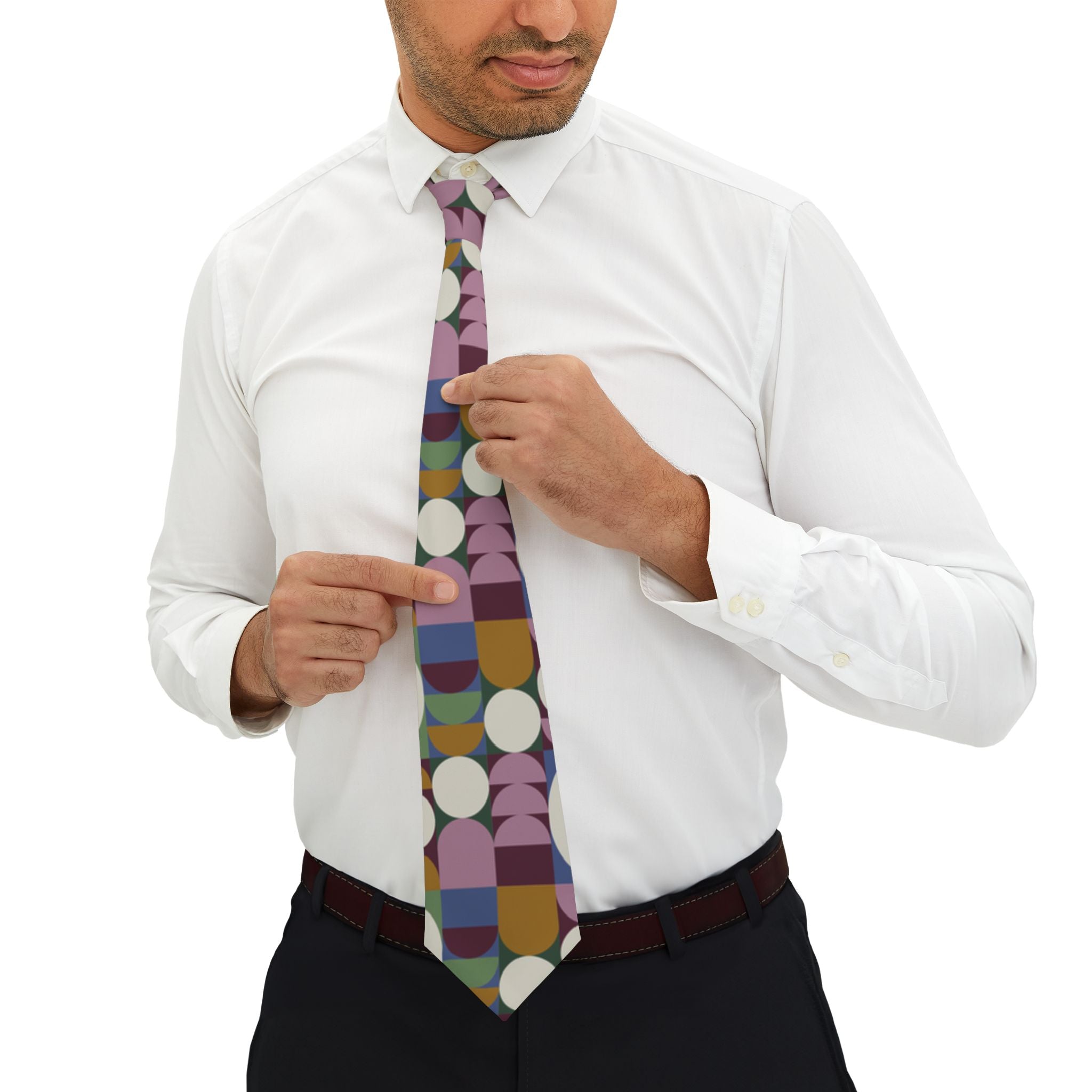 Bellême Talisman Tie - Retro Orbit Blocks