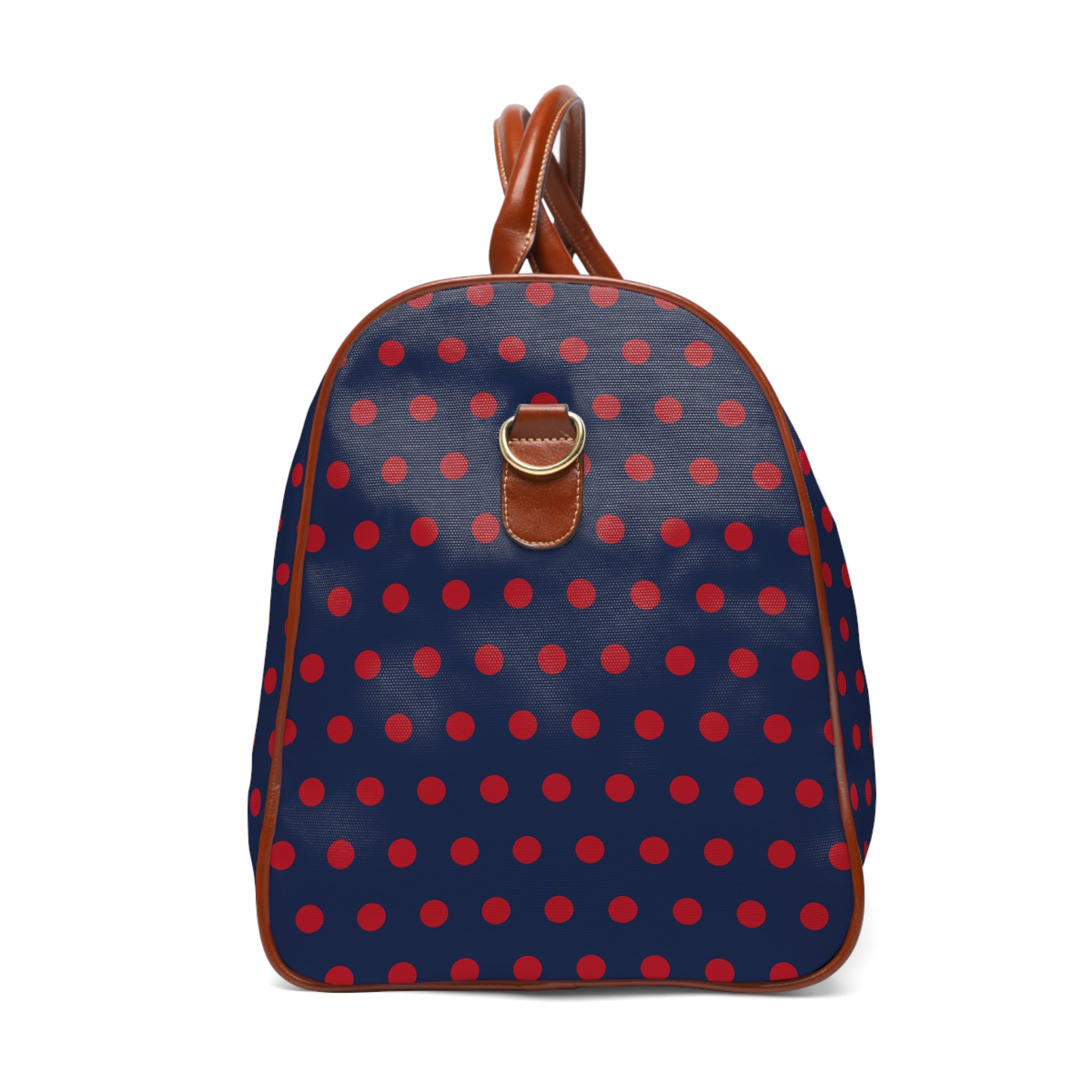 Dinard - Navy Red Polka Dot Travel Bag