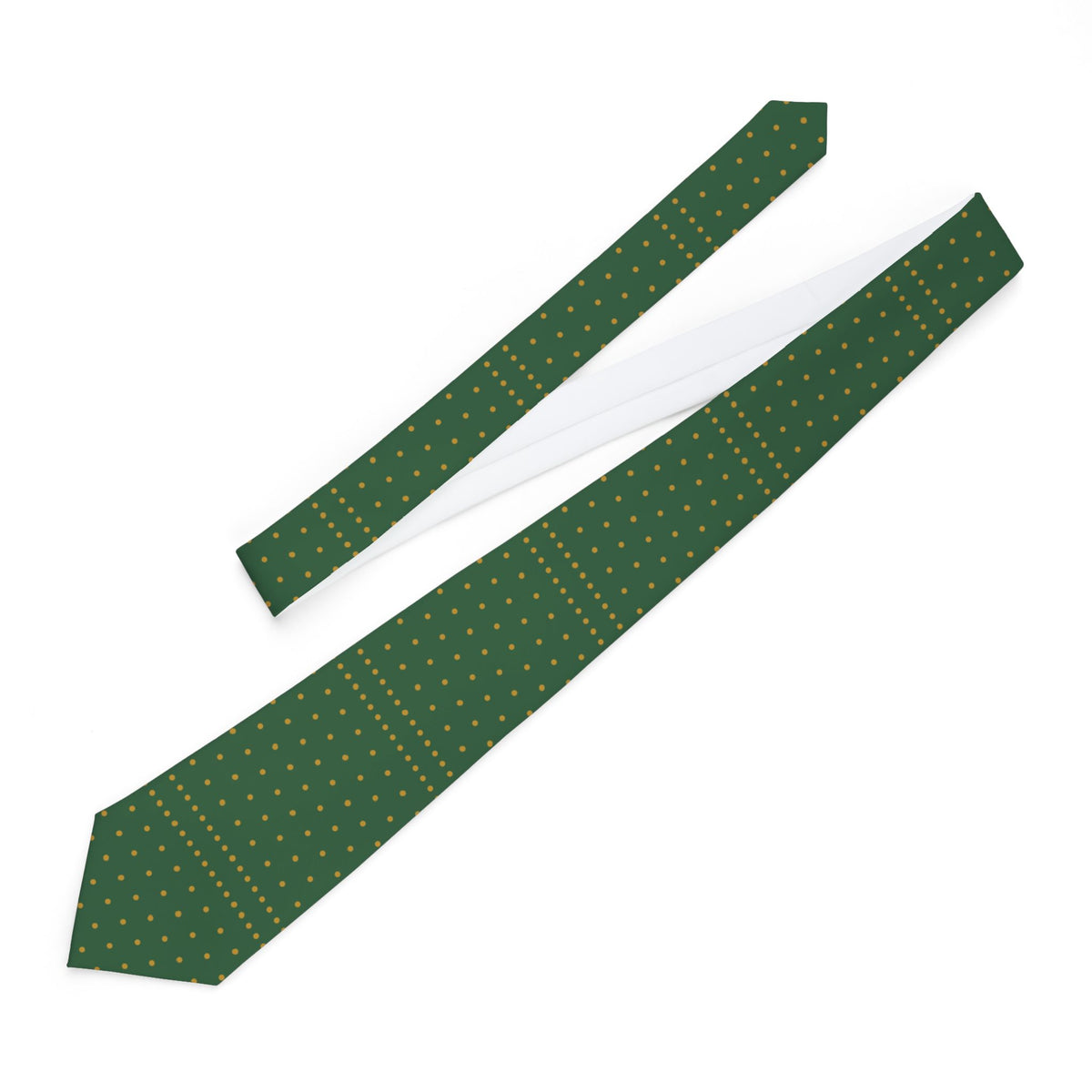 Lecci Talisman Tie - Green Gold Polka Dot