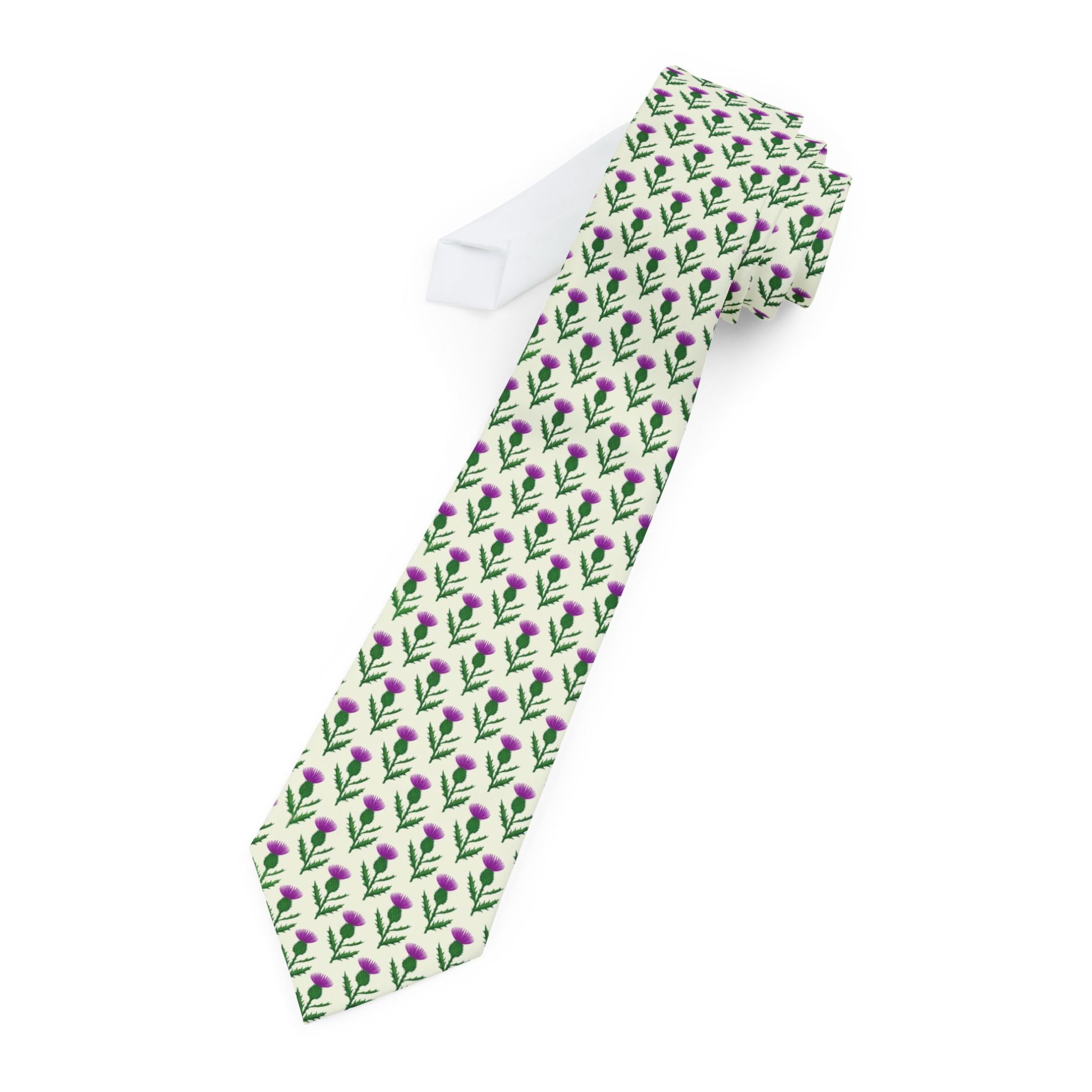 Somma Talisman Tie - Purple Thistle Cream