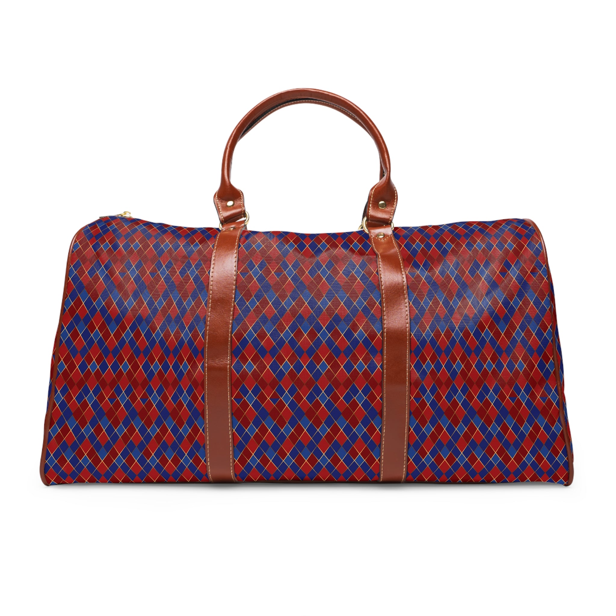 Nyons - Red Blue Diamond Grid Travel Bag