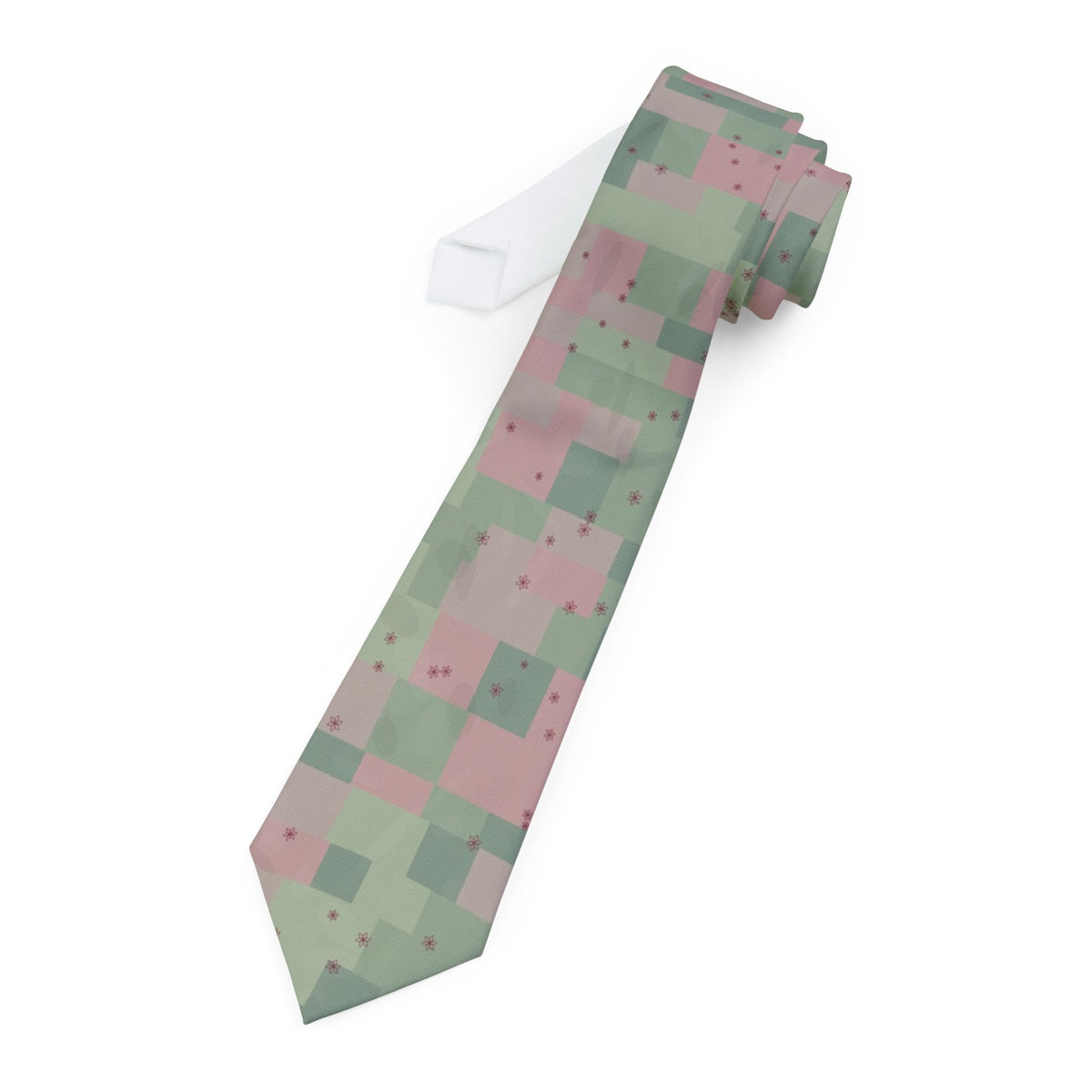 Lange Satin Edition - Sage & Rose Kantha Stitch Tie