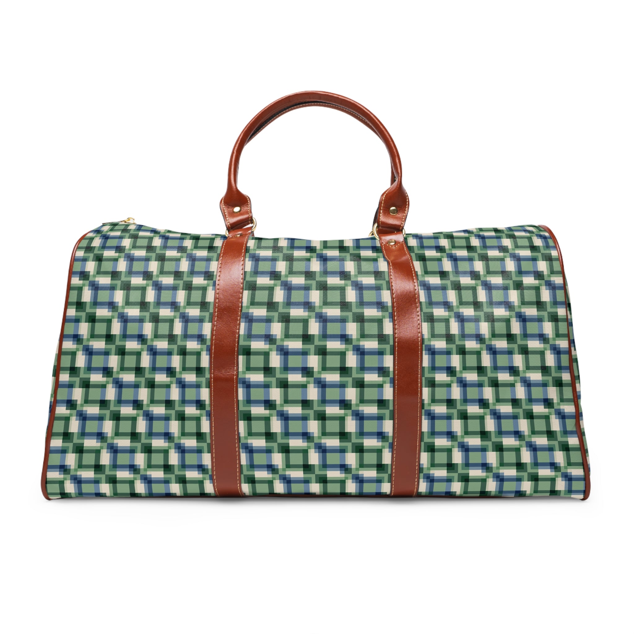 Issigeac - Sage Blue Check Travel Bag