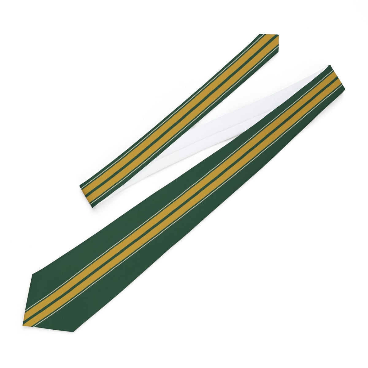 Gripenstedt Satin Edition - Racing Green & Gold Rally Stripe Tie