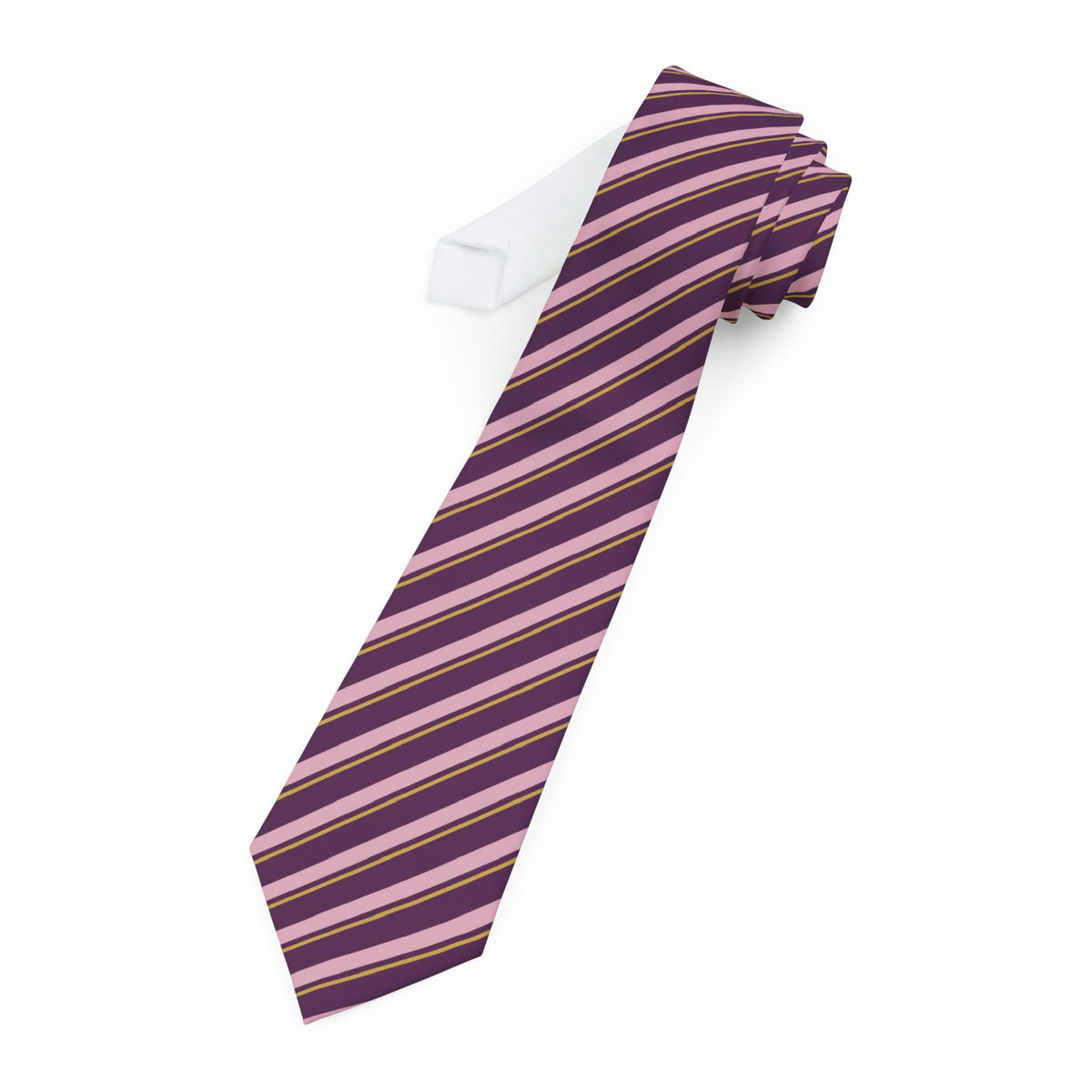 Gais Talisman Tie - Plum Blush Bold Repp