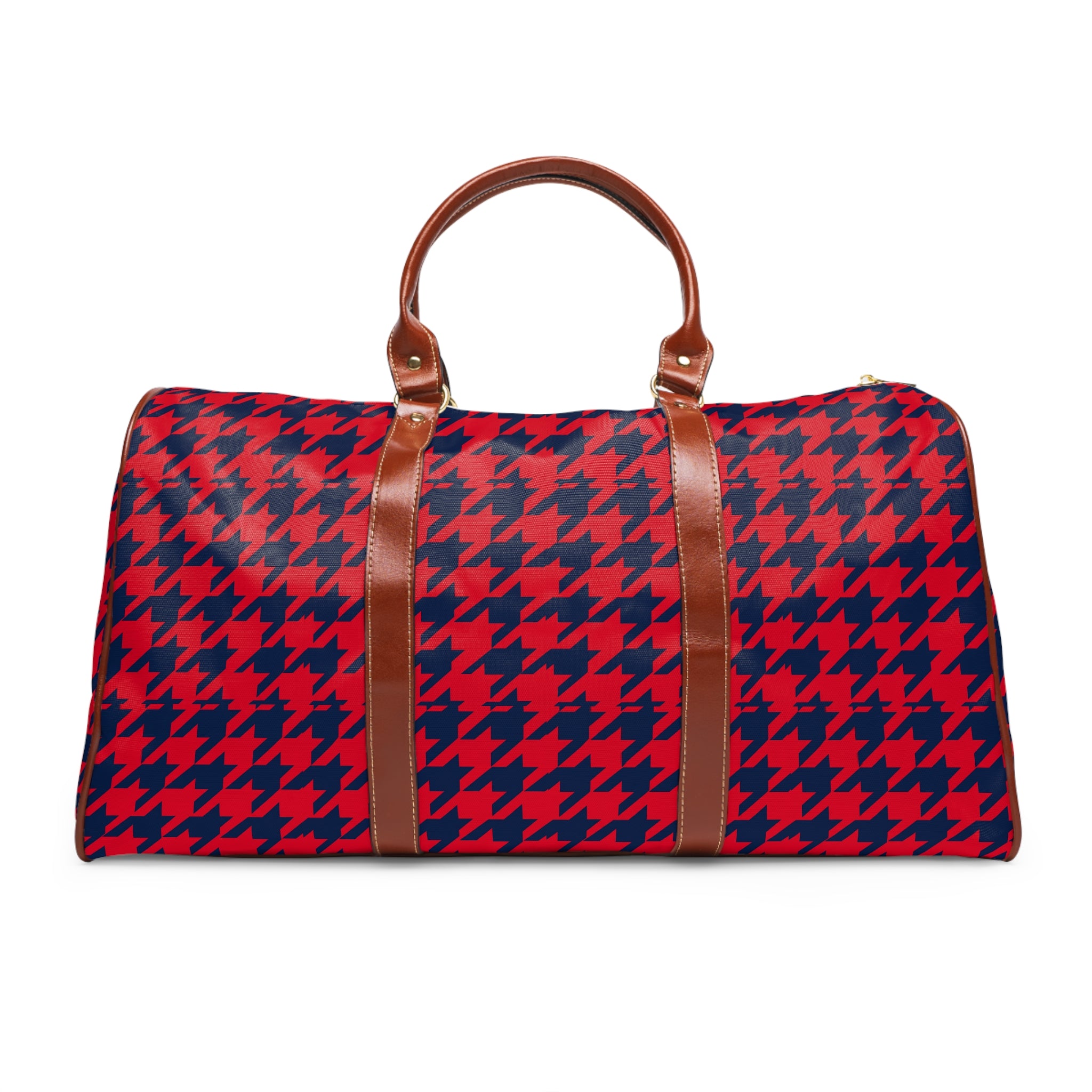 Pezenas - Red Navy Houndstooth Travel Bag