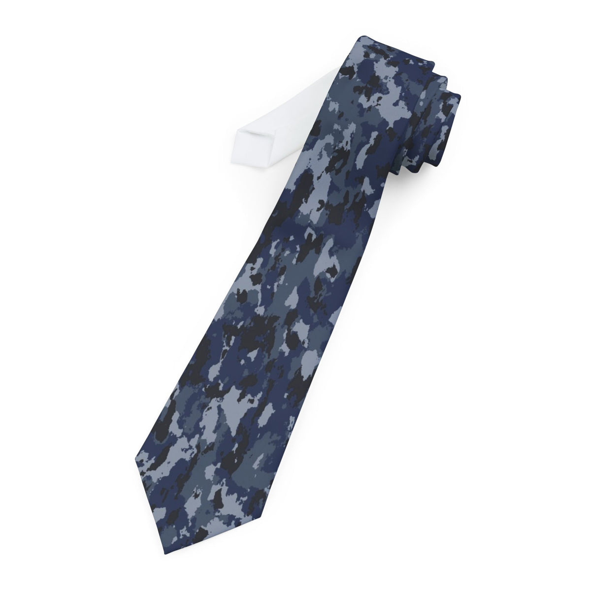 Radetzky Satin Edition - Navy & Slate Woodland Camo Tie