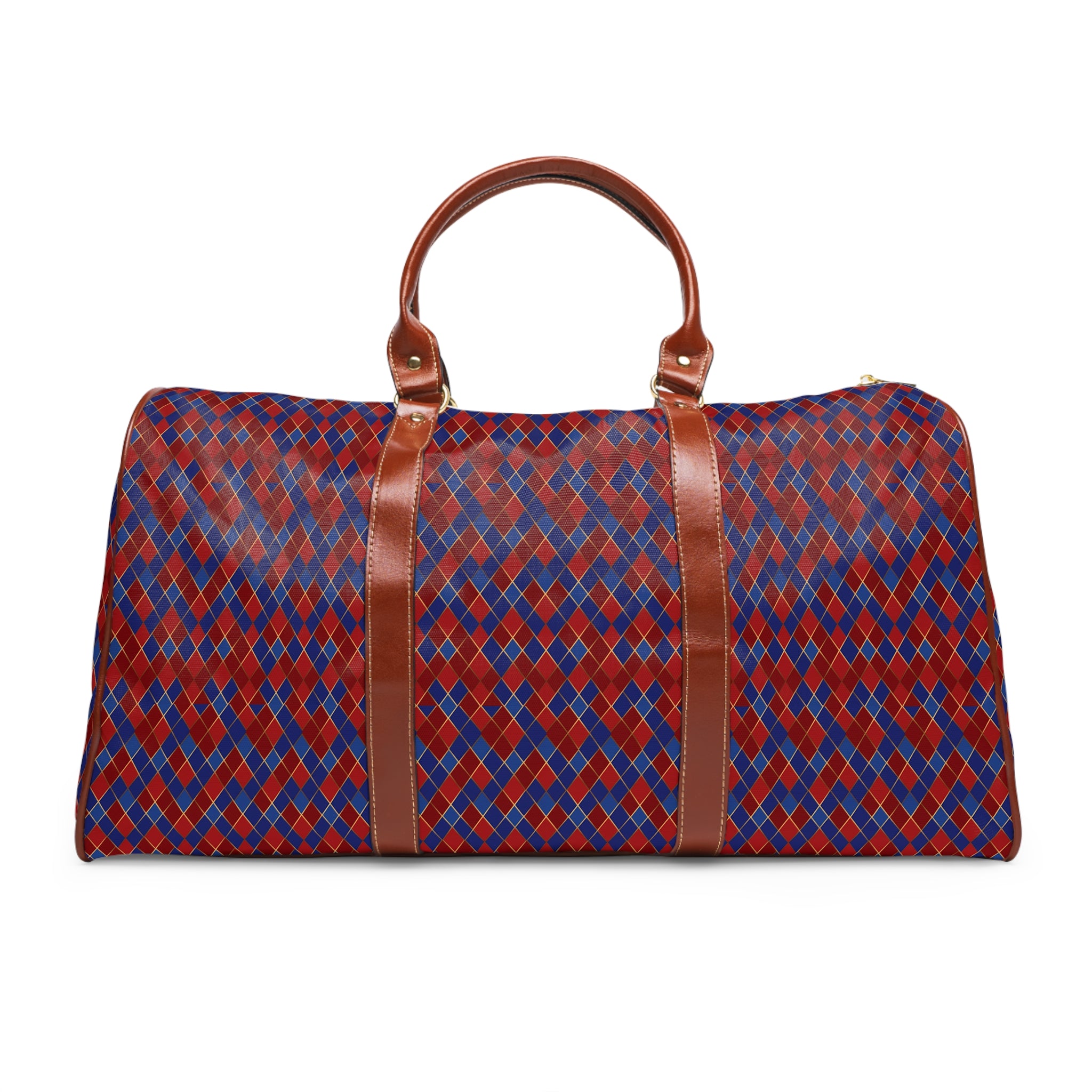 Nyons - Red Blue Diamond Grid Travel Bag