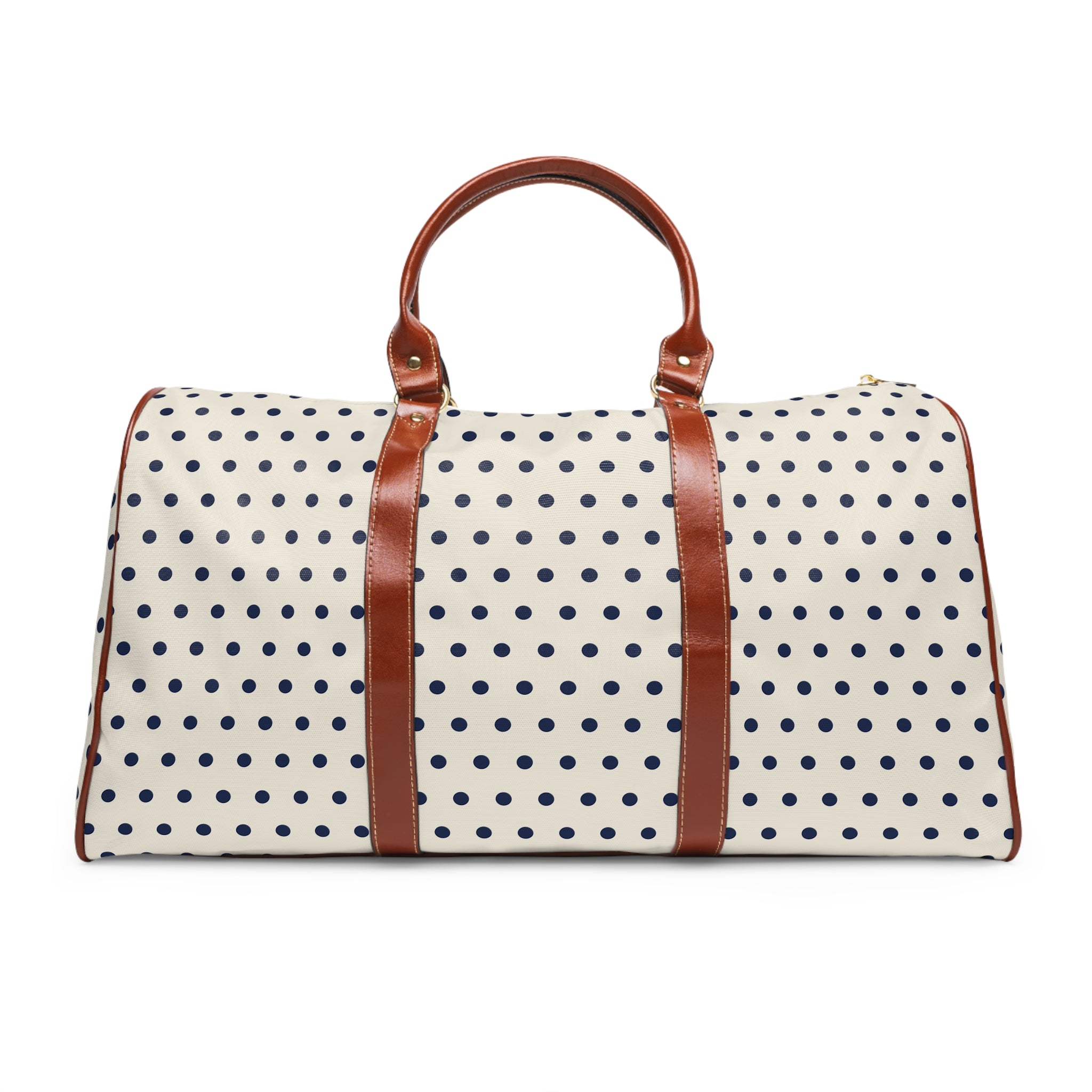 Etretat - Cream Navy Polka Dot Travel Bag