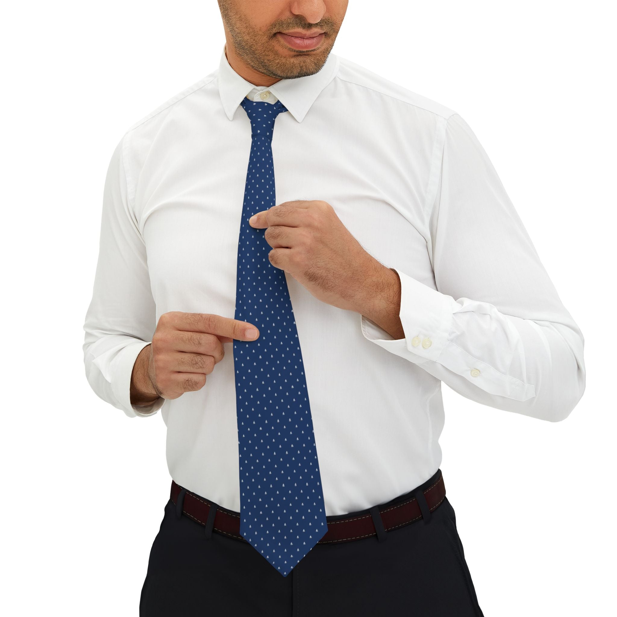 Torgnon Talisman Tie - Regatta Blue White Sailboat