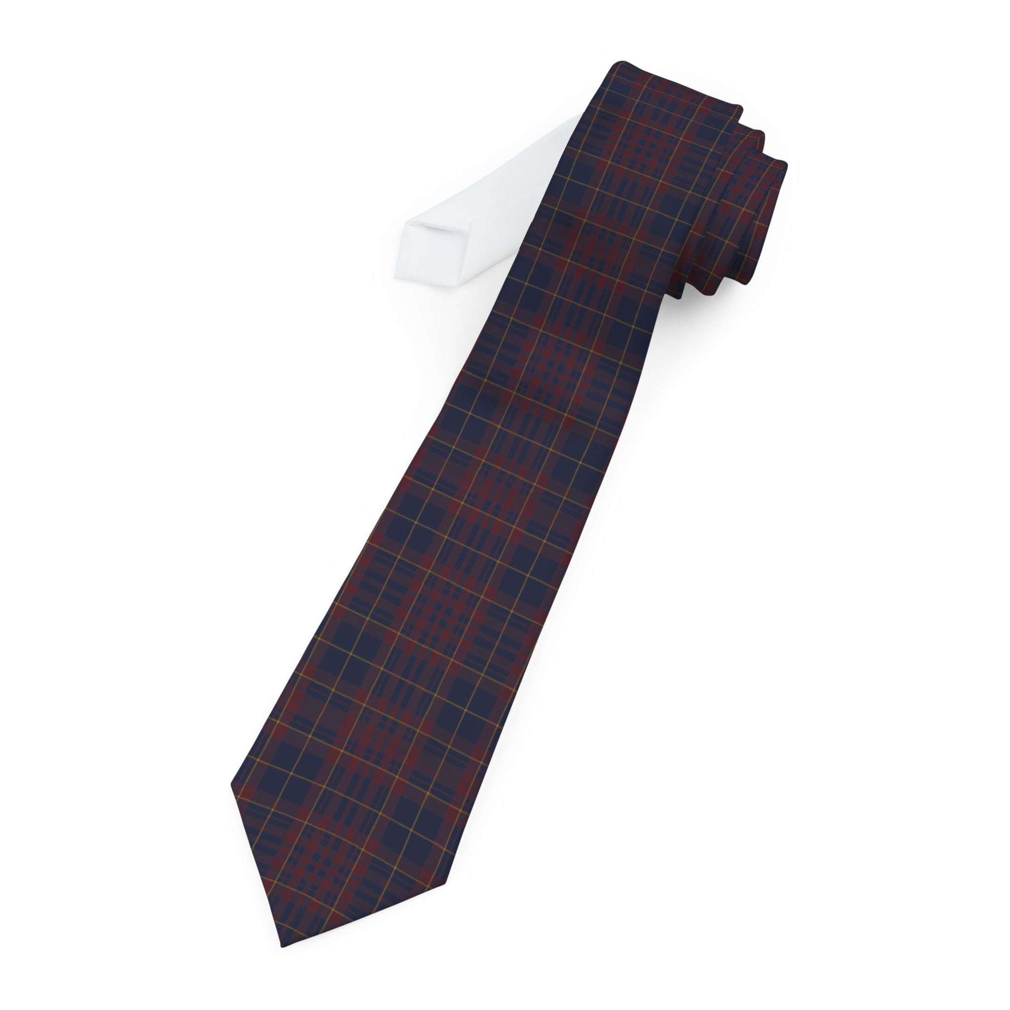 Antagnod Talisman Tie - Navy Bordeaux Plaid