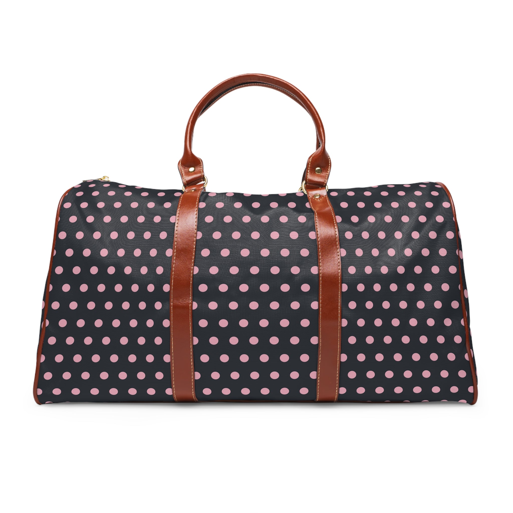 Bergerac - Charcoal Pink Polka Dot Travel Bag