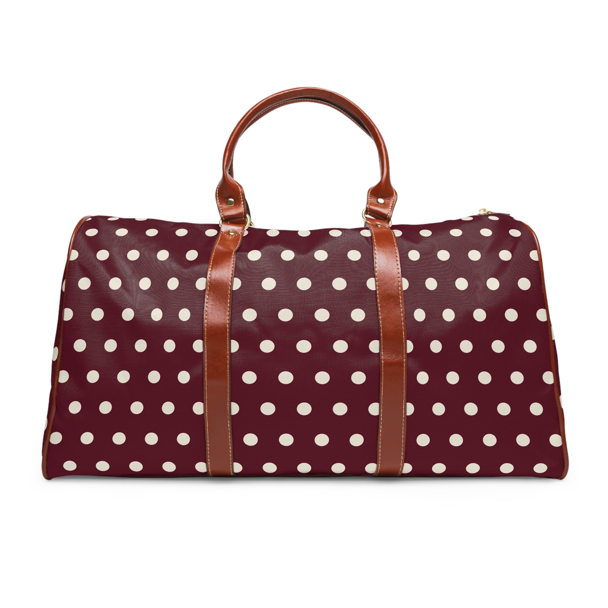 Jerez - Burgundy Cream Bold Dot Travel Bag