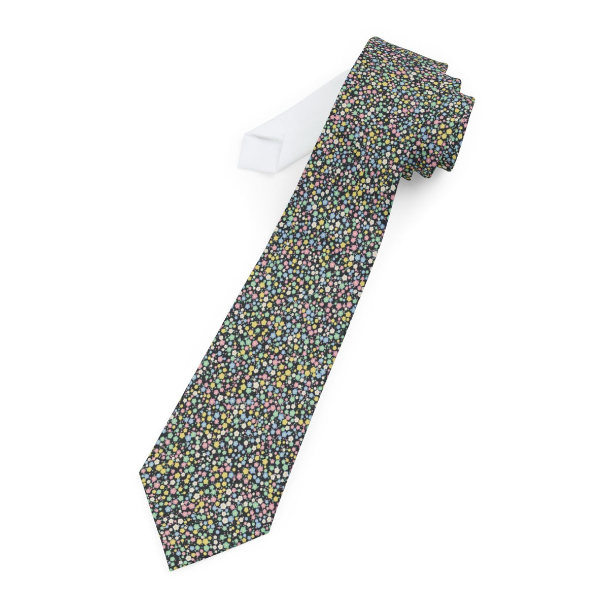 Amelot Satin Edition - Black & Pastel Ditsy Floral Tie