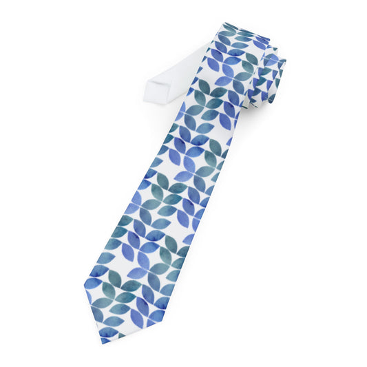 Nájera Talisman Tie - Blue Petal Mosaic