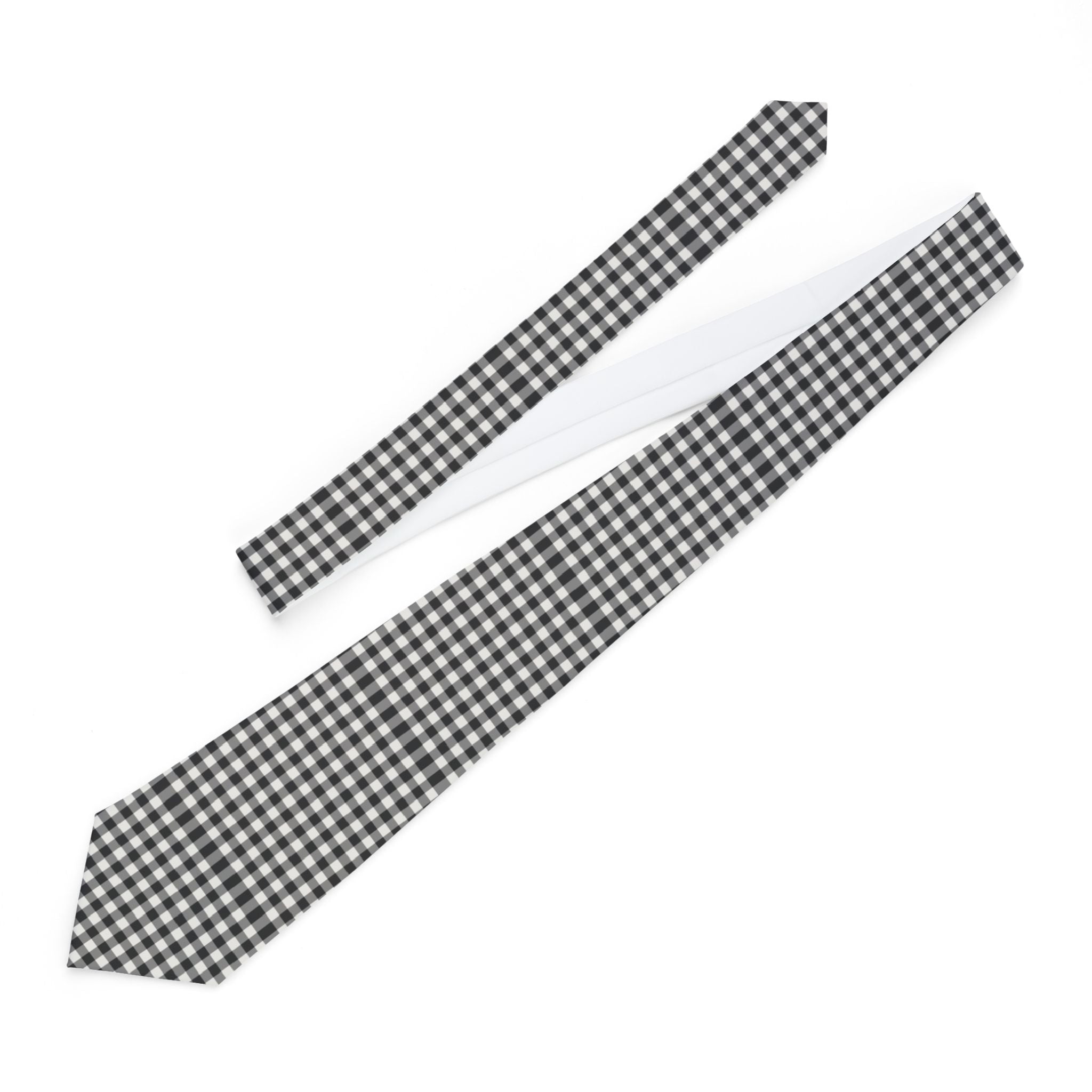 Novara Talisman Tie - White Black Gingham