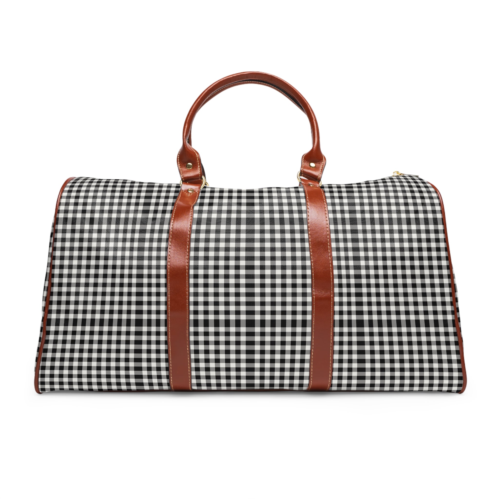 Roubion - Black White Gingham Travel Bag