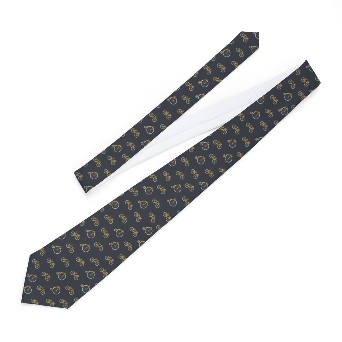 Chotek Satin Edition - Charcoal & Mustard Vintage Bicycle Tie