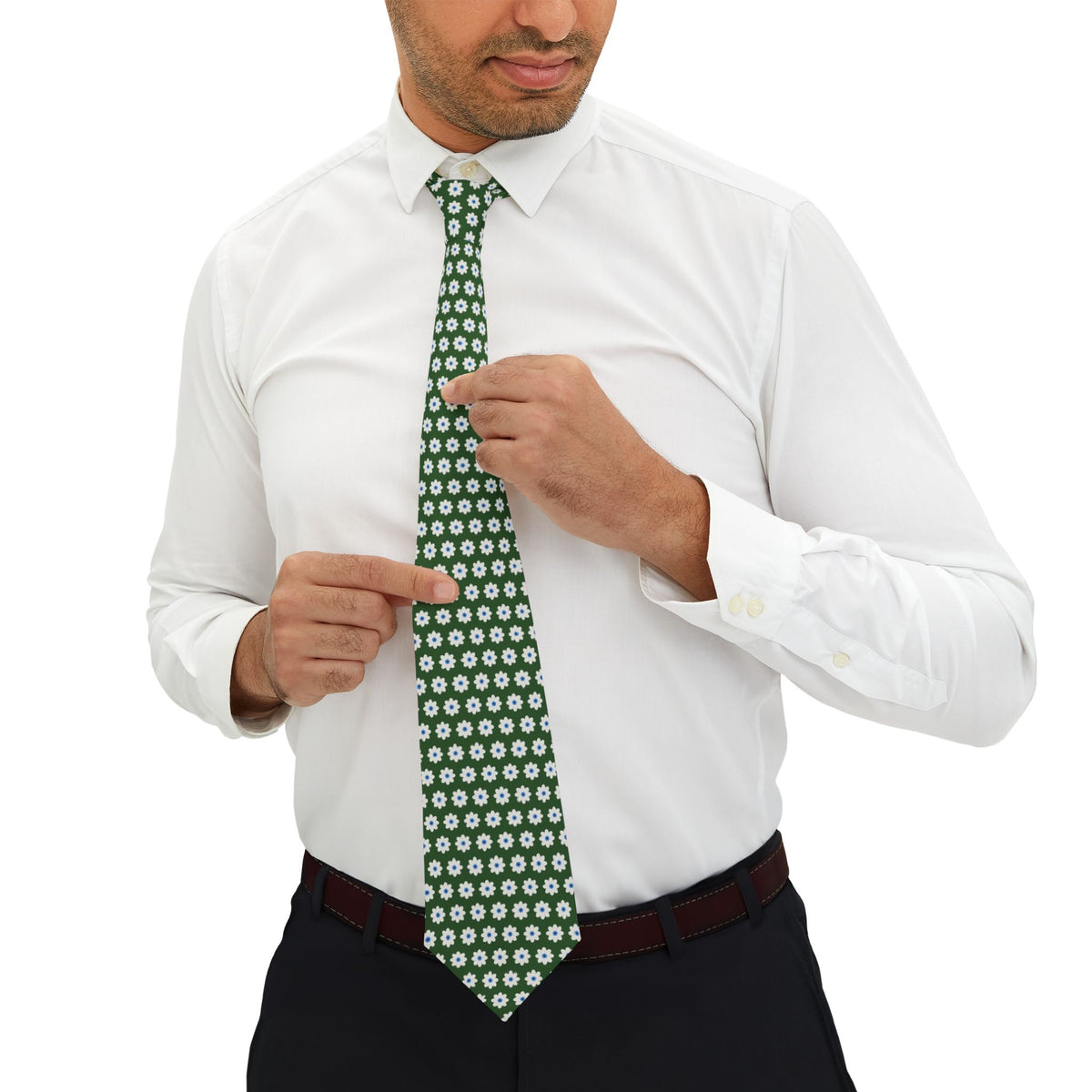 Bremgarten Talisman Tie - Forest Daisy Foulard